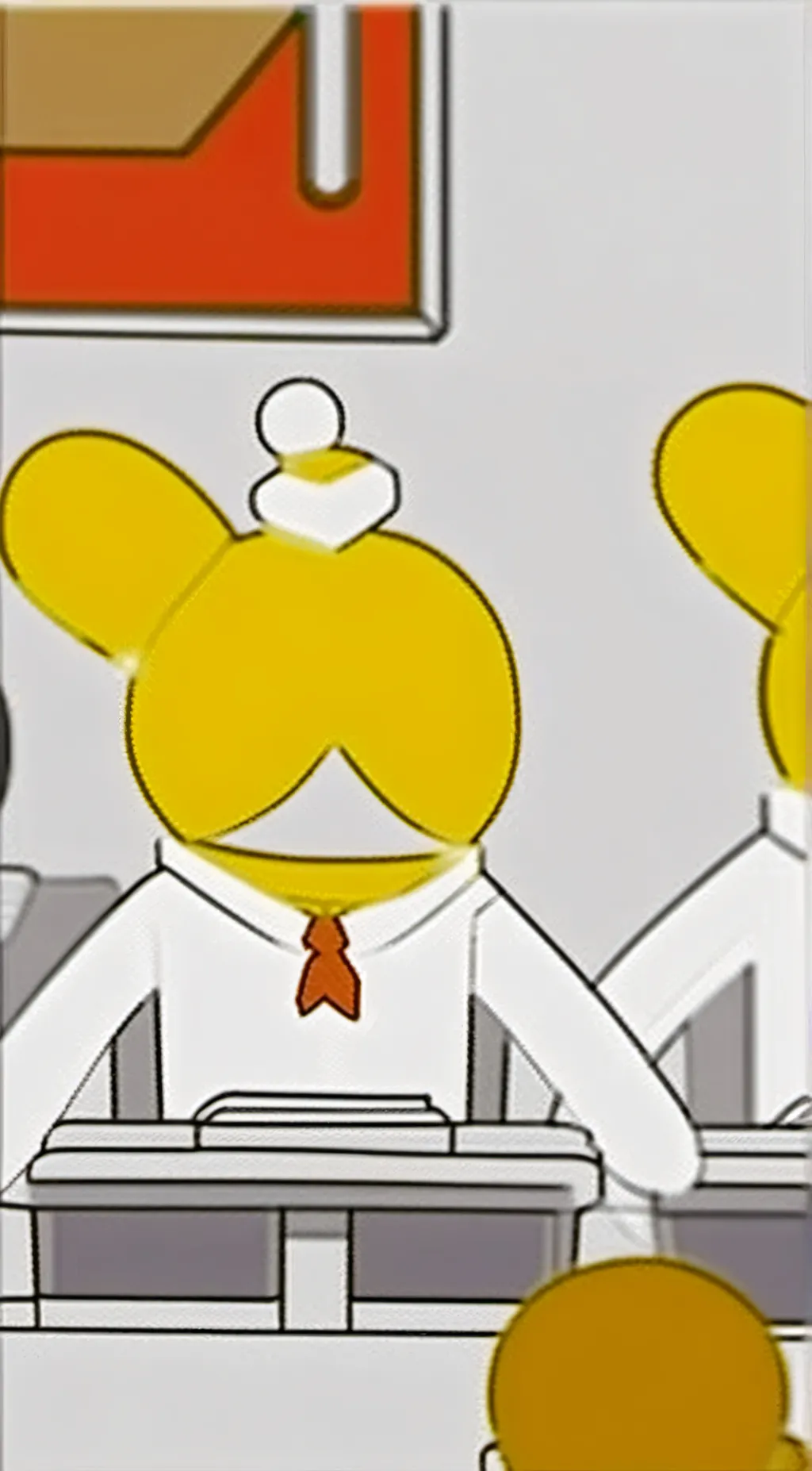 ai character: teacher bun bun background