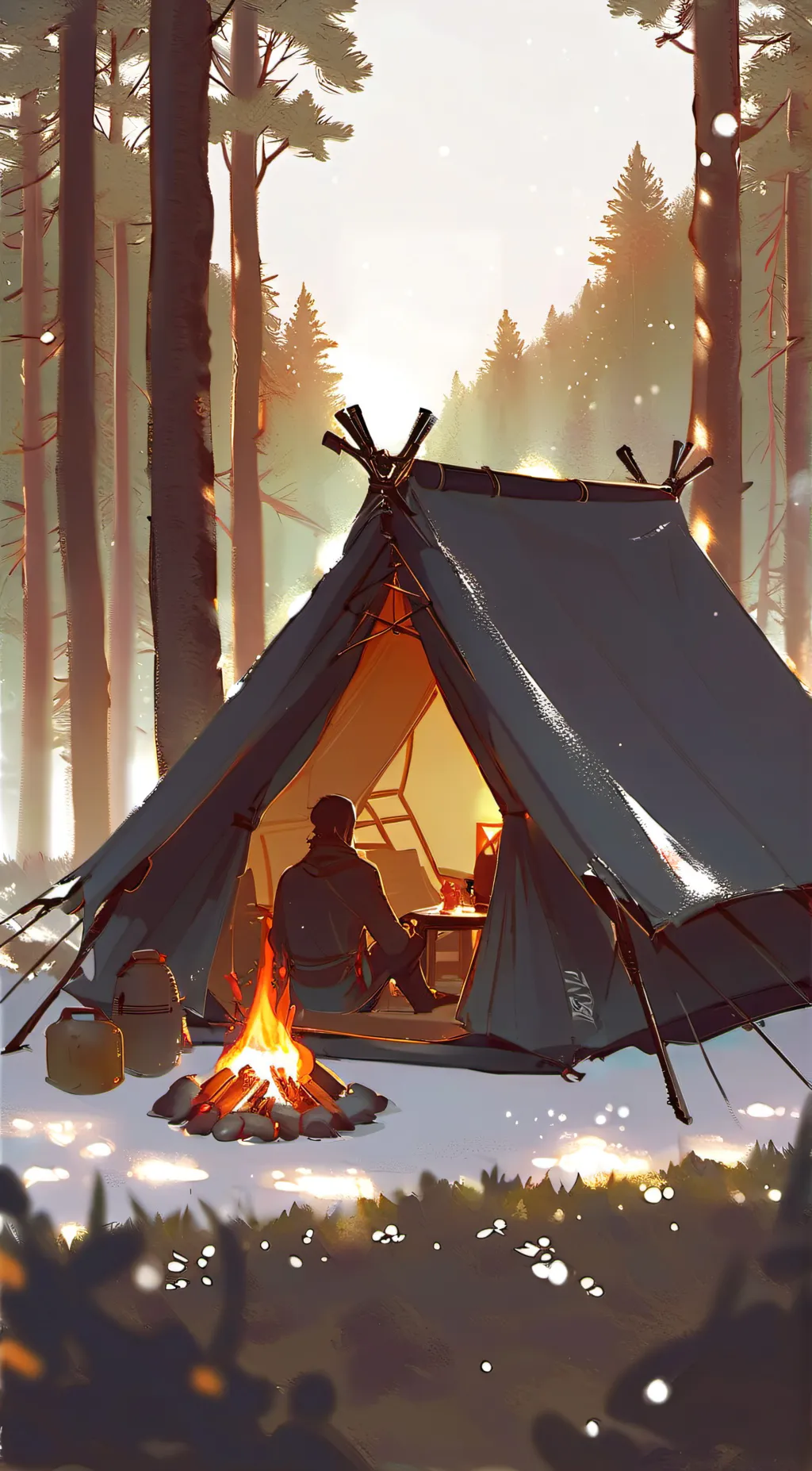 ai character: HH CAMPING TRIP🍂 background