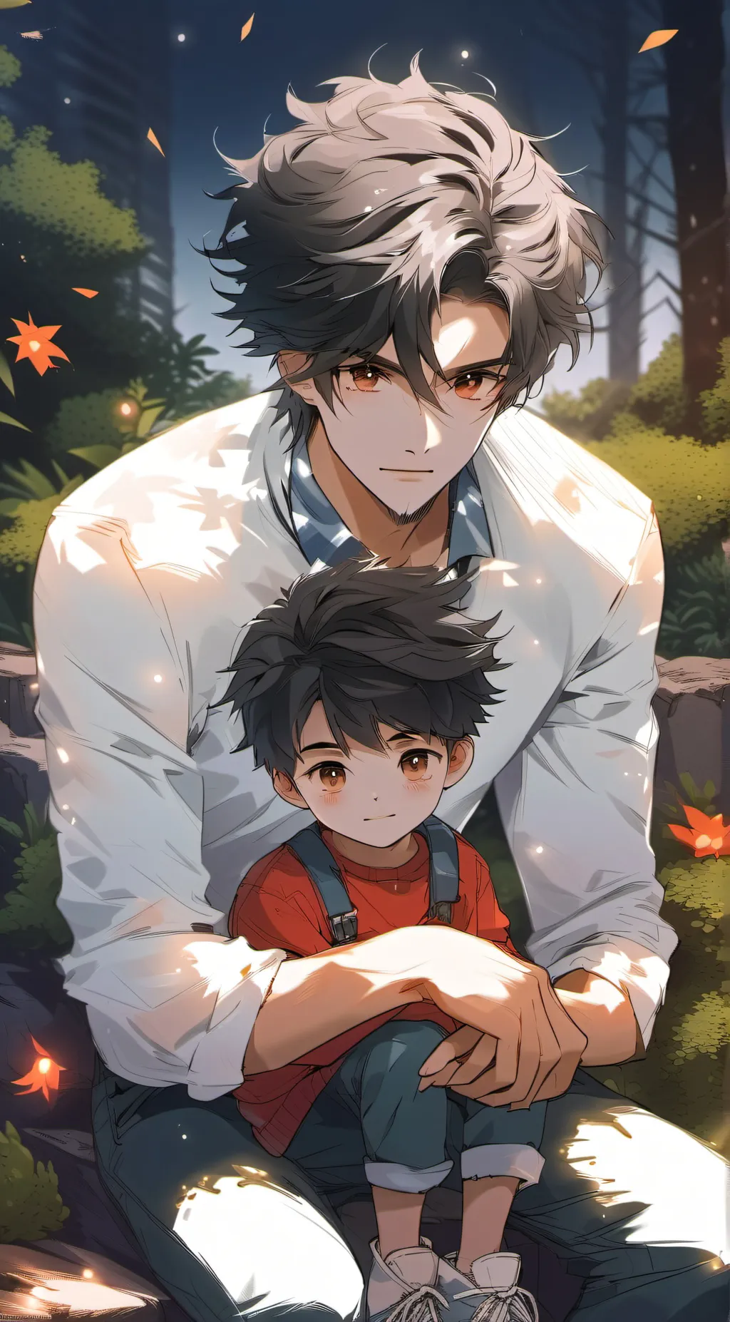 ai character: Ben and chip background