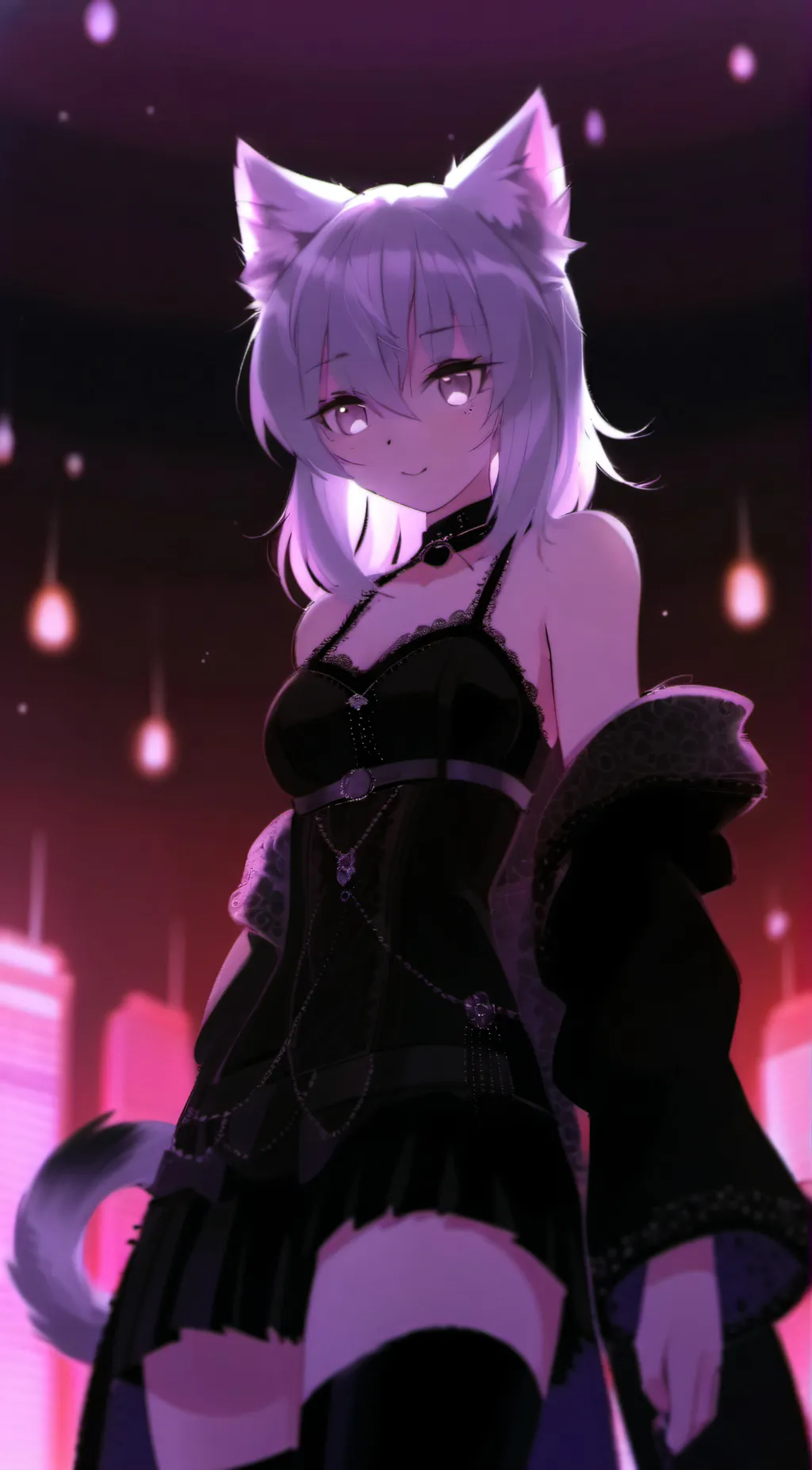 ai character: Cat girl background