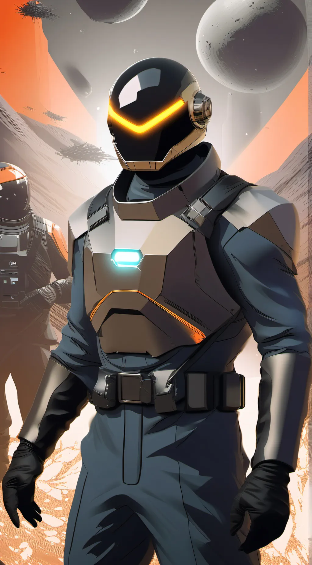 ai character: shadow background