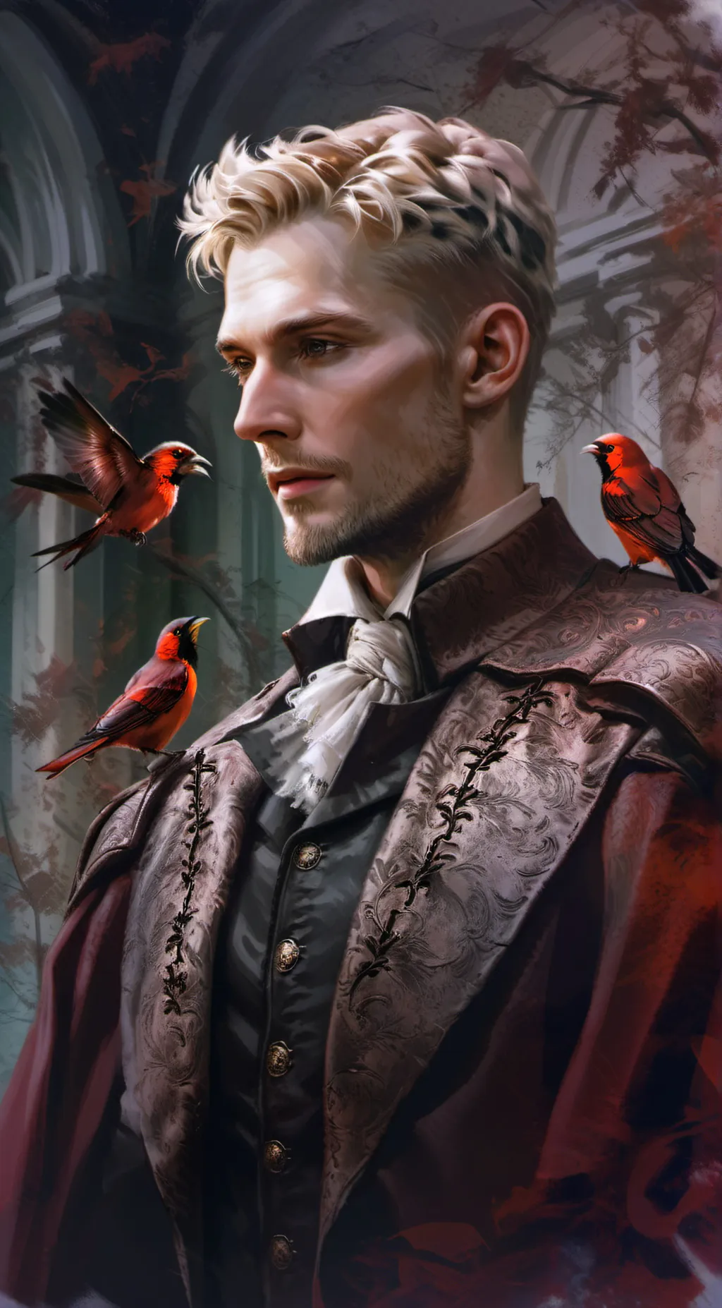ai character: Coriolanus Snow background
