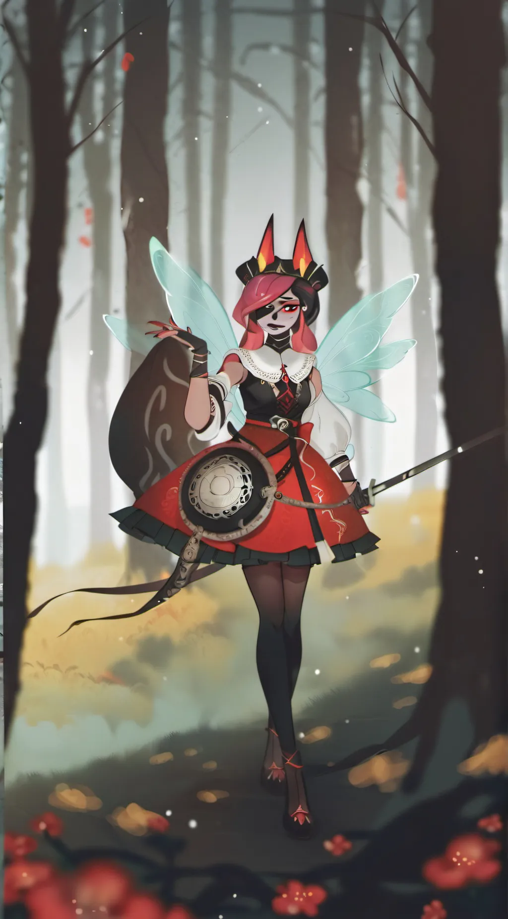 ai character: velvette  background