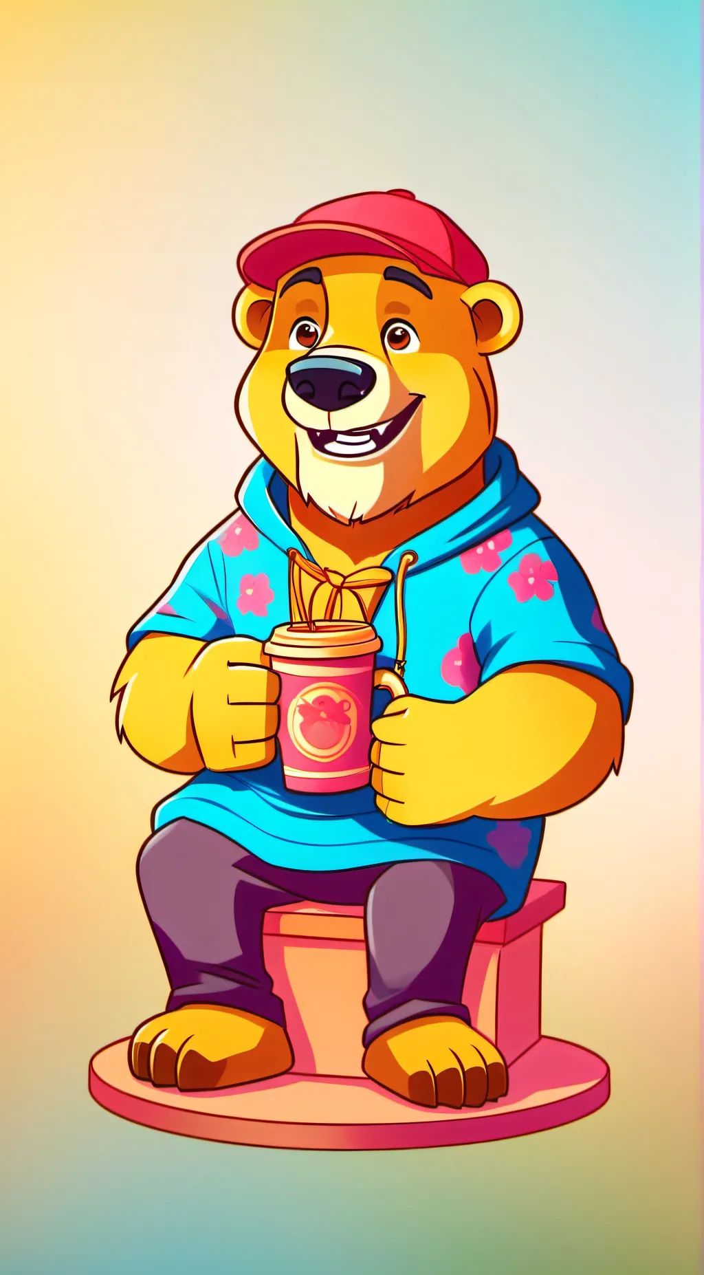 ai character: Golden Freddy  background