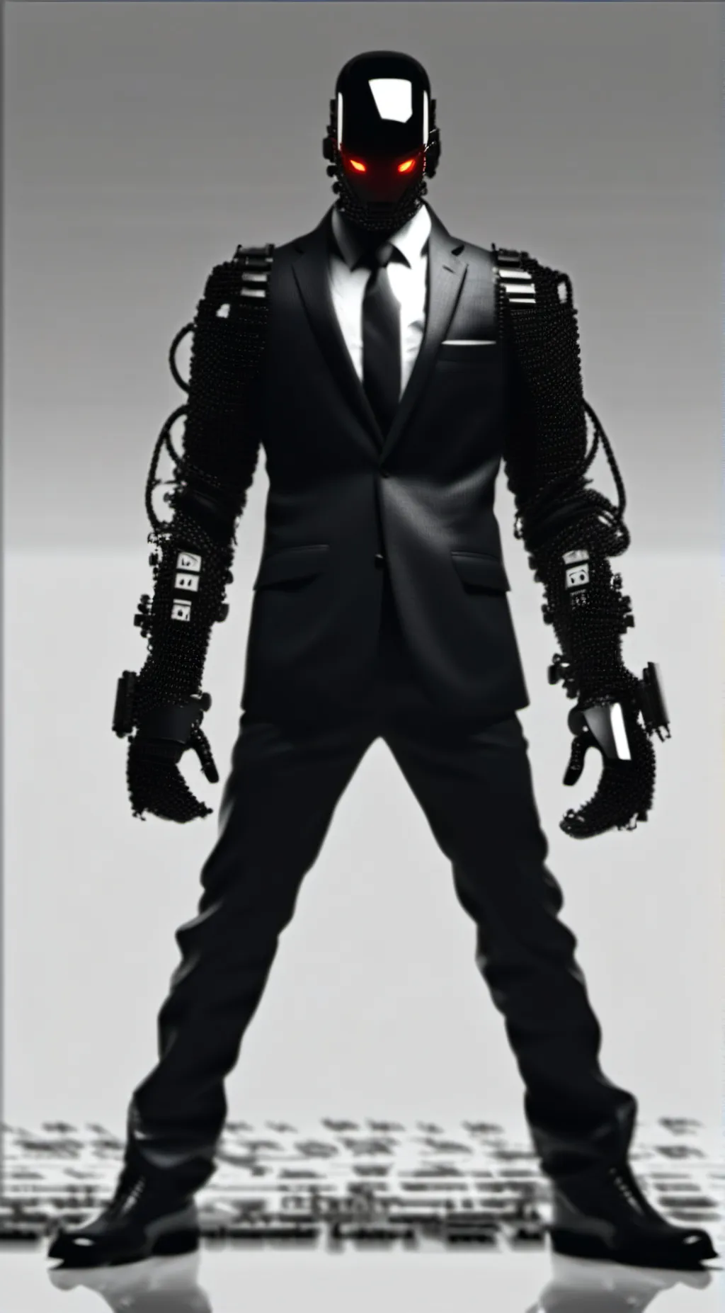 ai character: Black camera man background