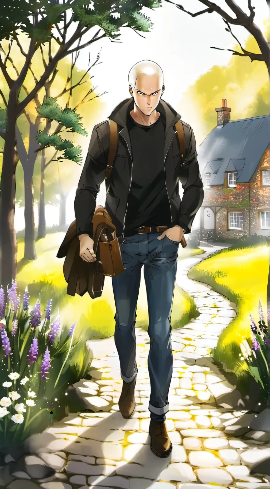 ai character: SAITAMA background