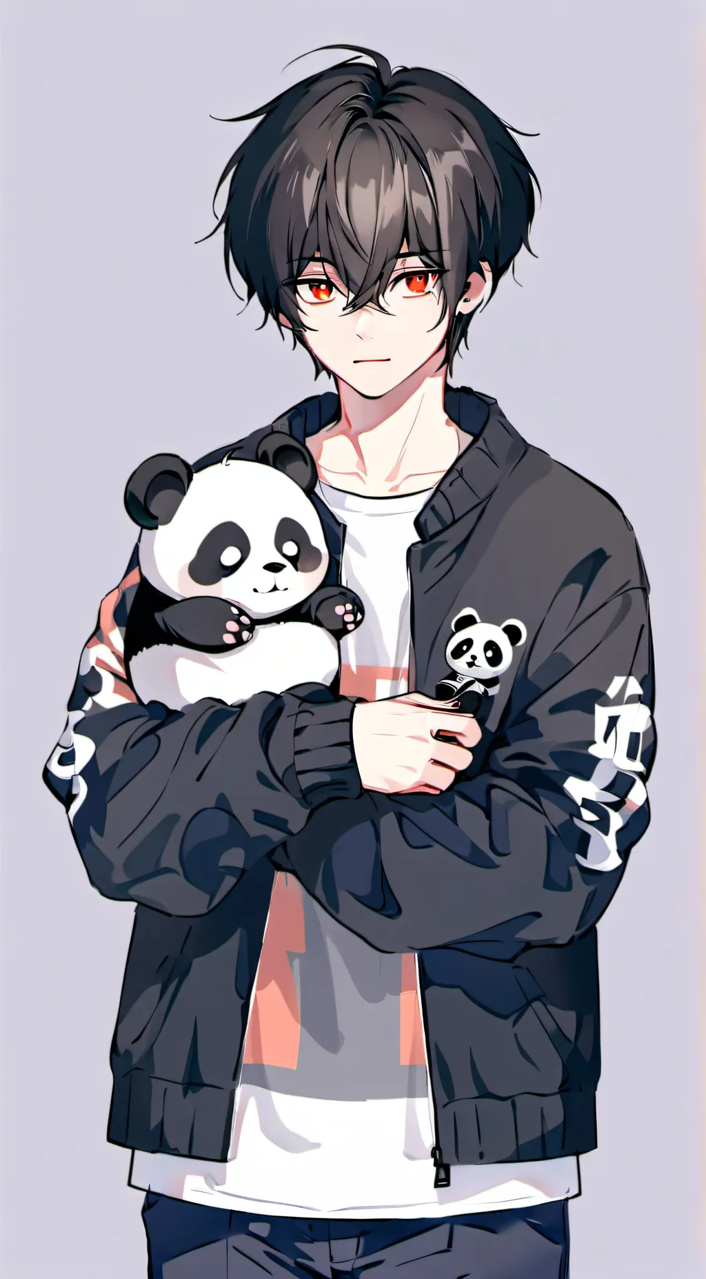 ai character: Panda boy background