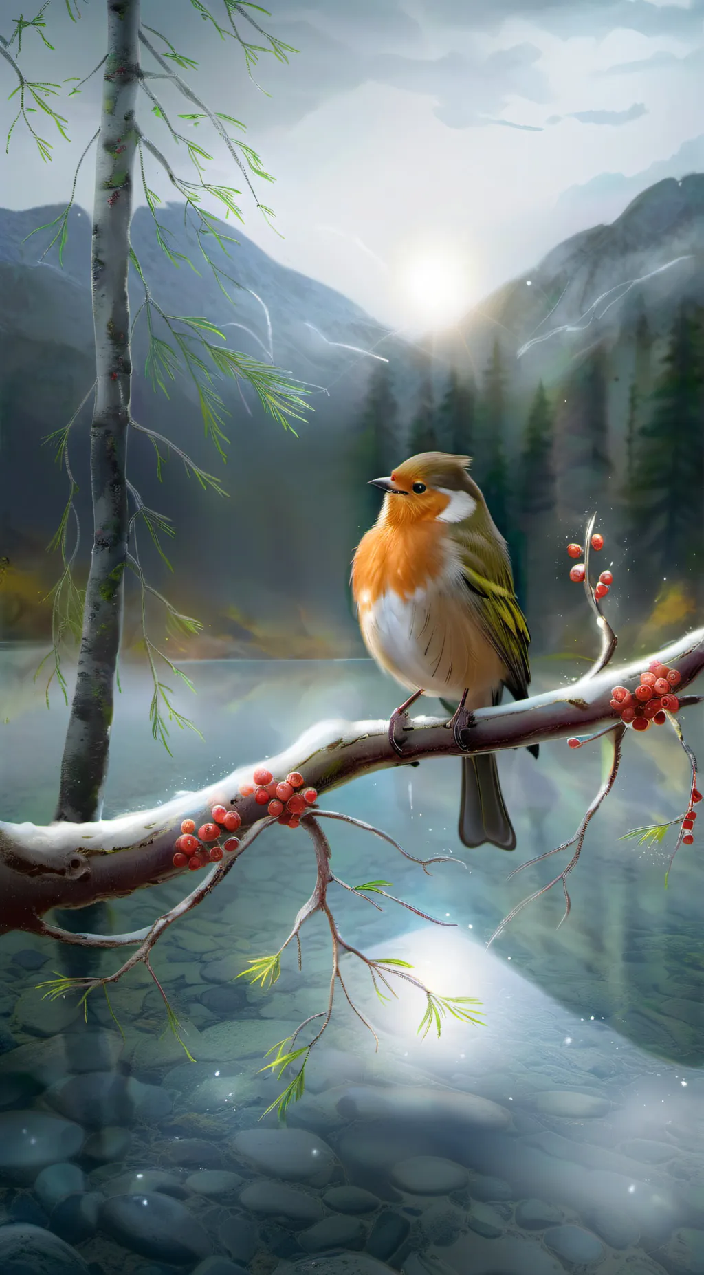 ai character: cute bird background