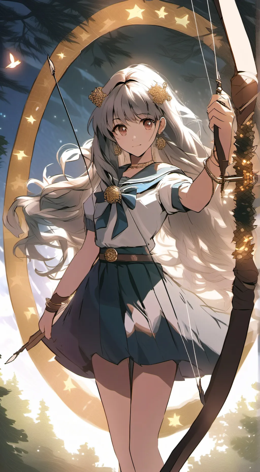 ai character: Sagittarius  background