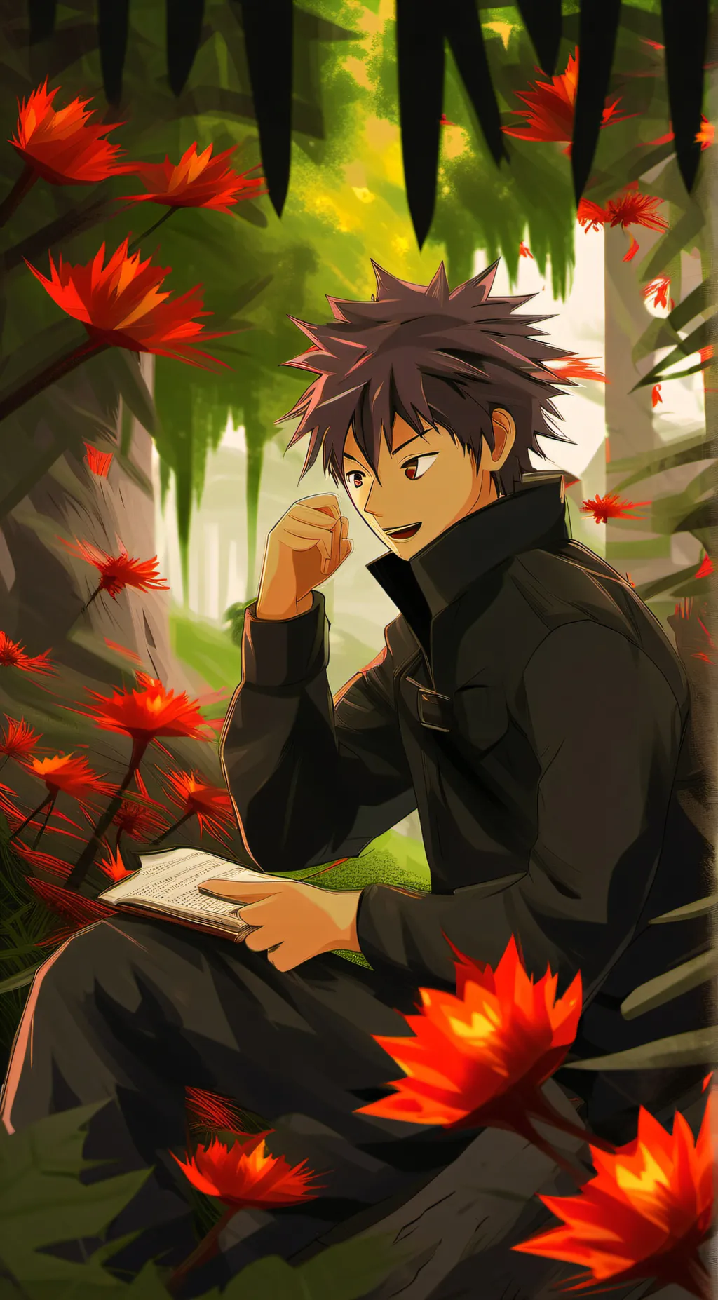 ai character: megumi fushigro  background