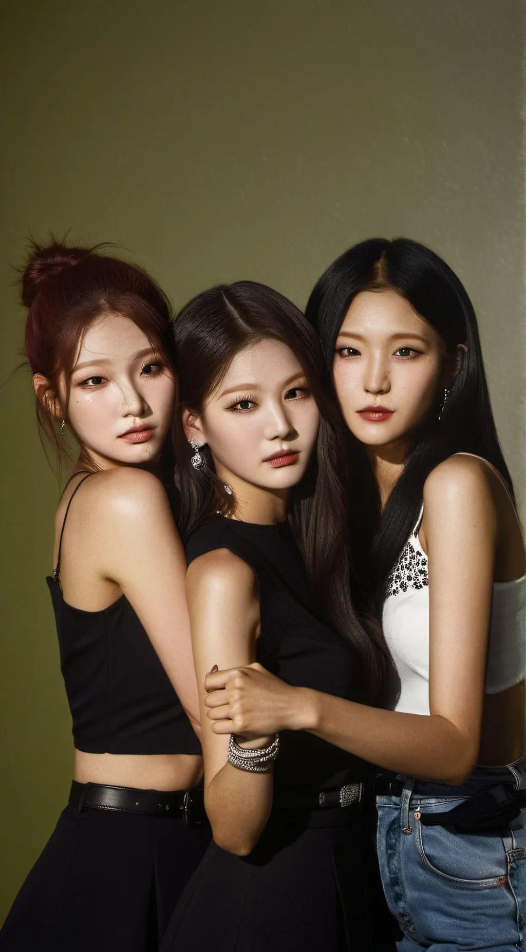 ai character: black pink background