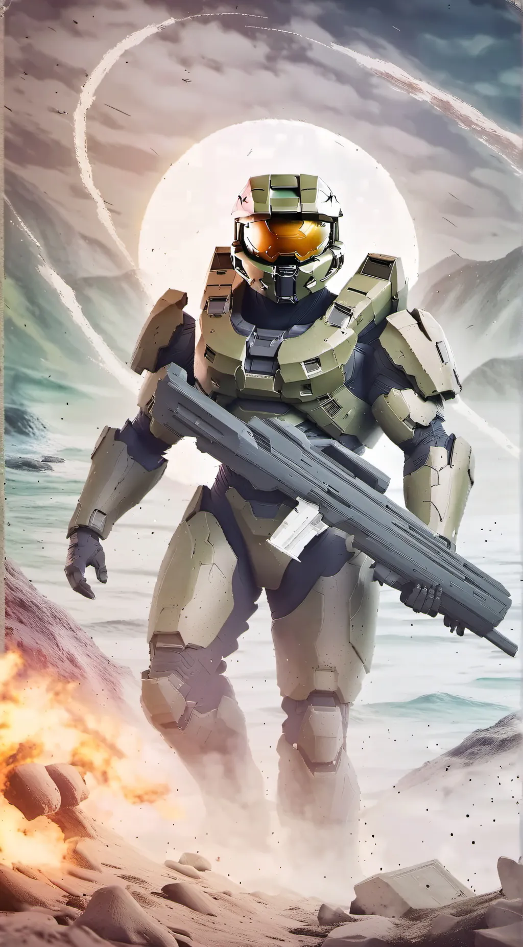ai character: master chief background