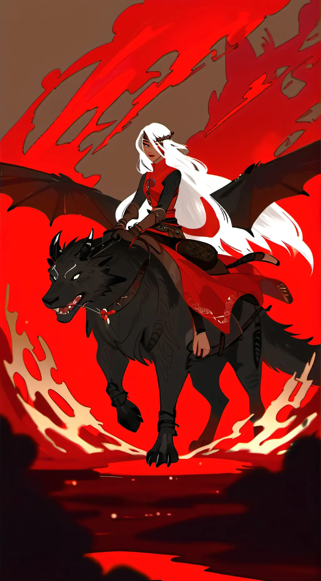 ai character: You're night furry background