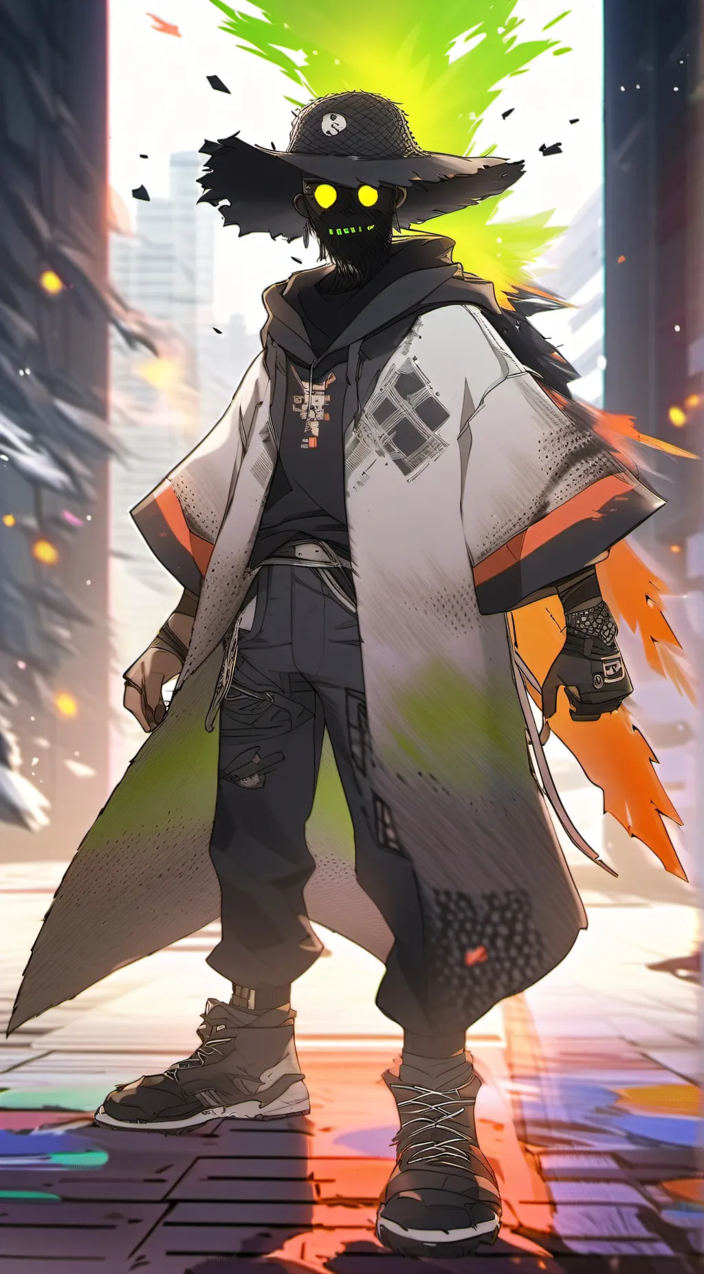 ai character: Glitch emeperor background