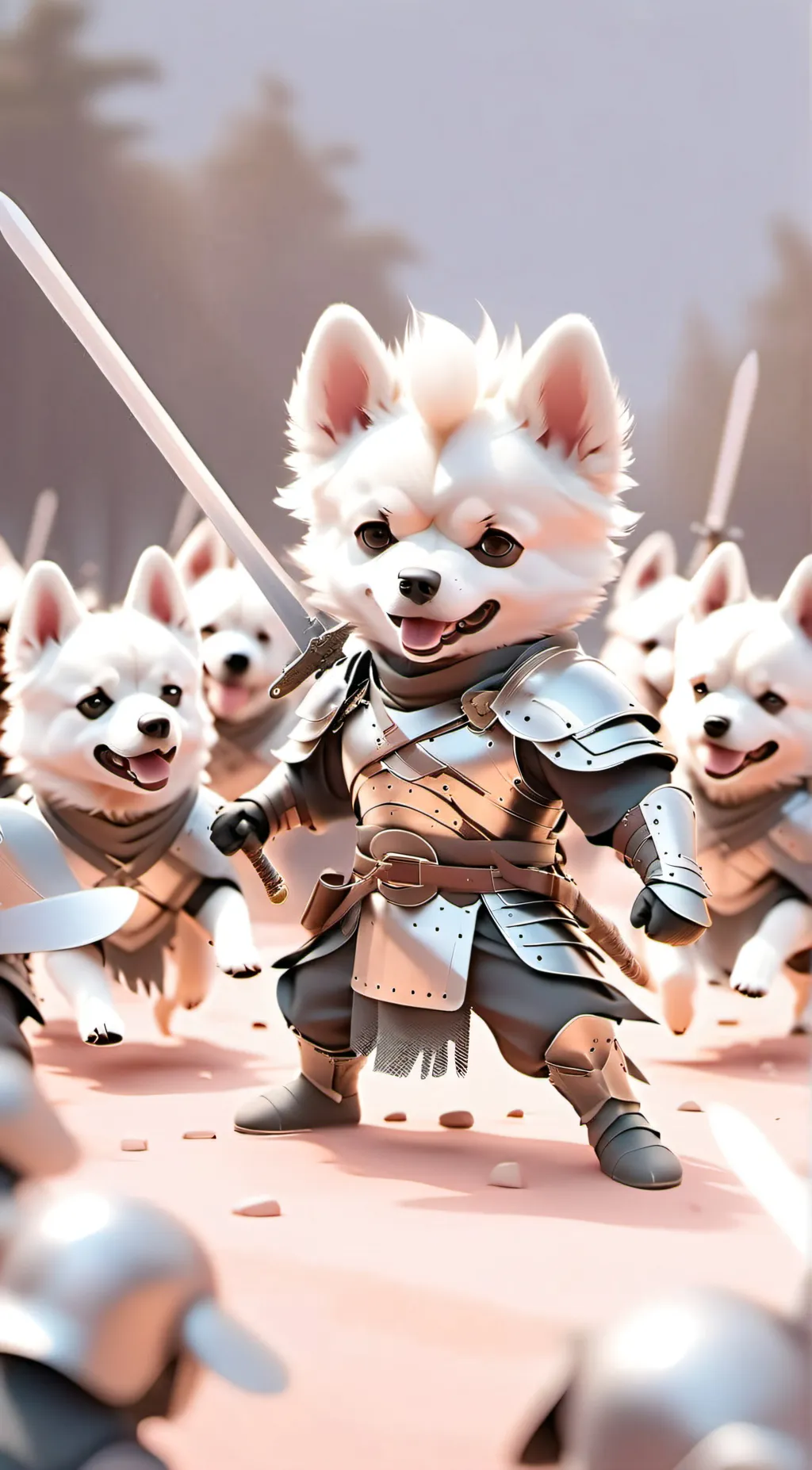 ai character: cats vs dogs background
