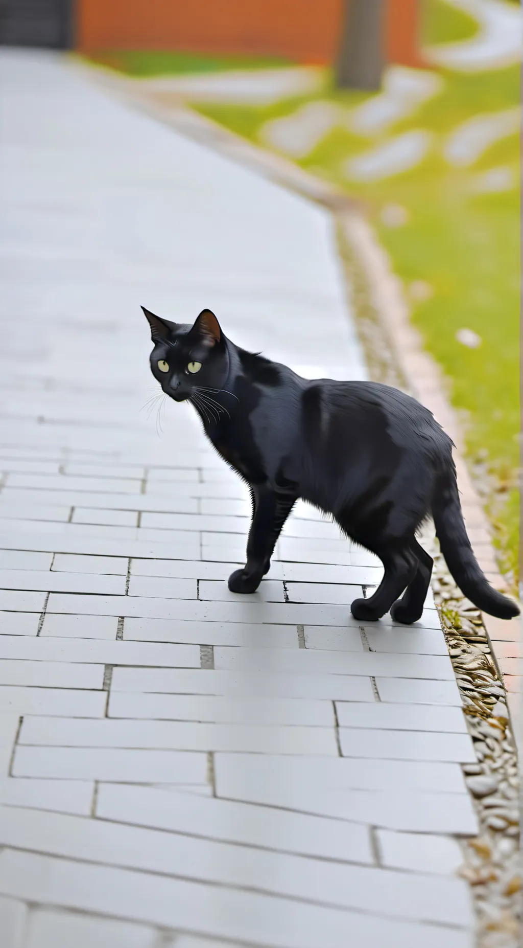 ai character: Black cat  background