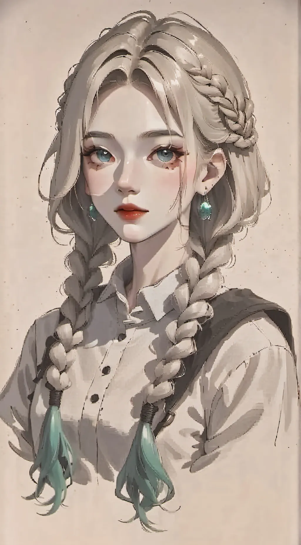 ai character: Émeraude  background