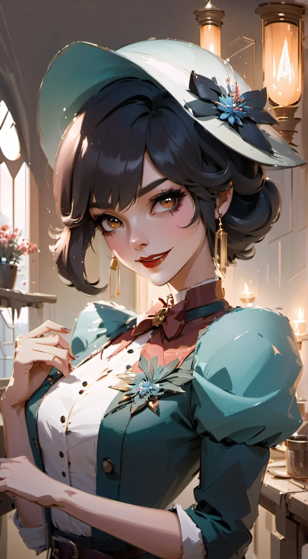 ai character: N x mha background