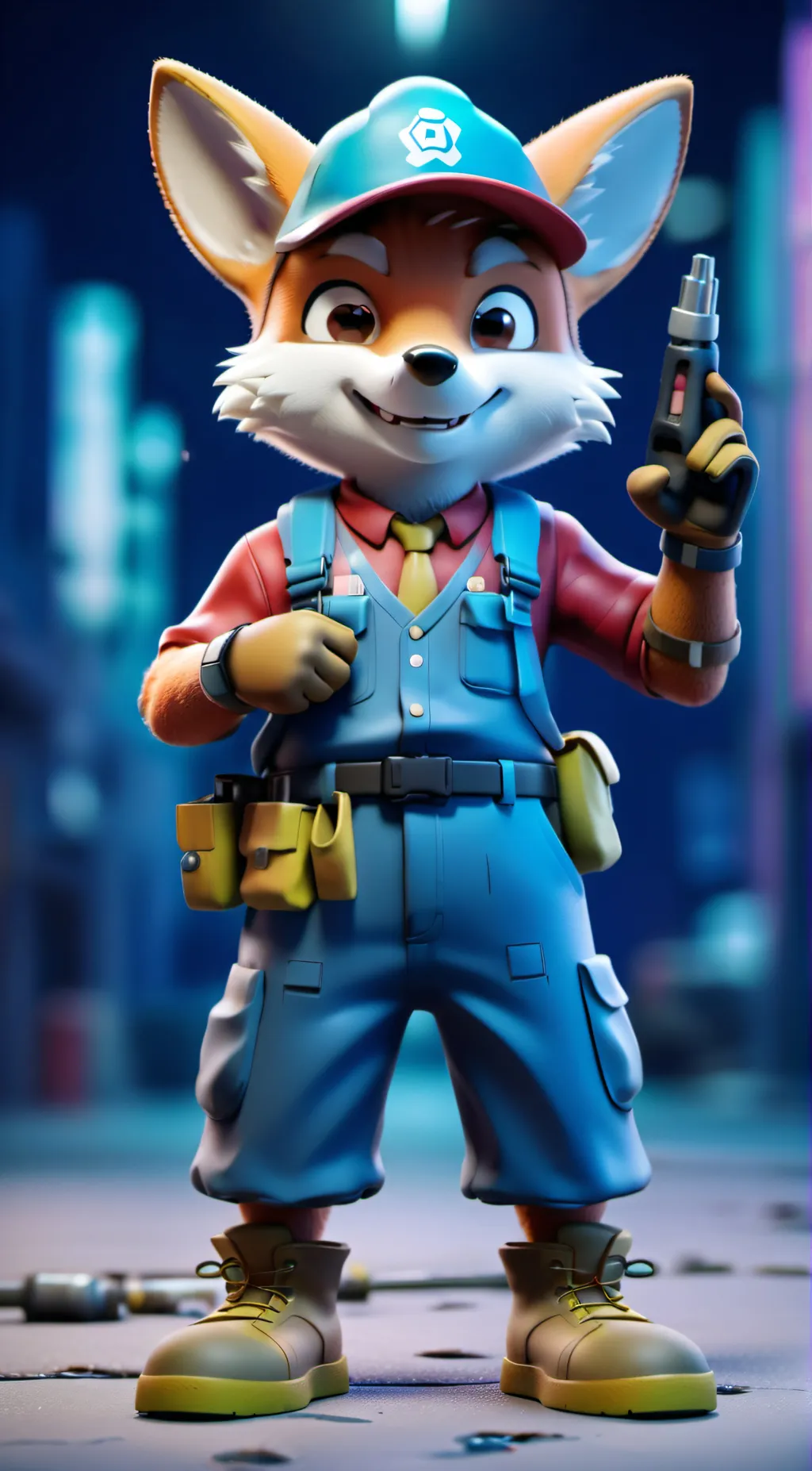 ai character: Fix-It Fox background