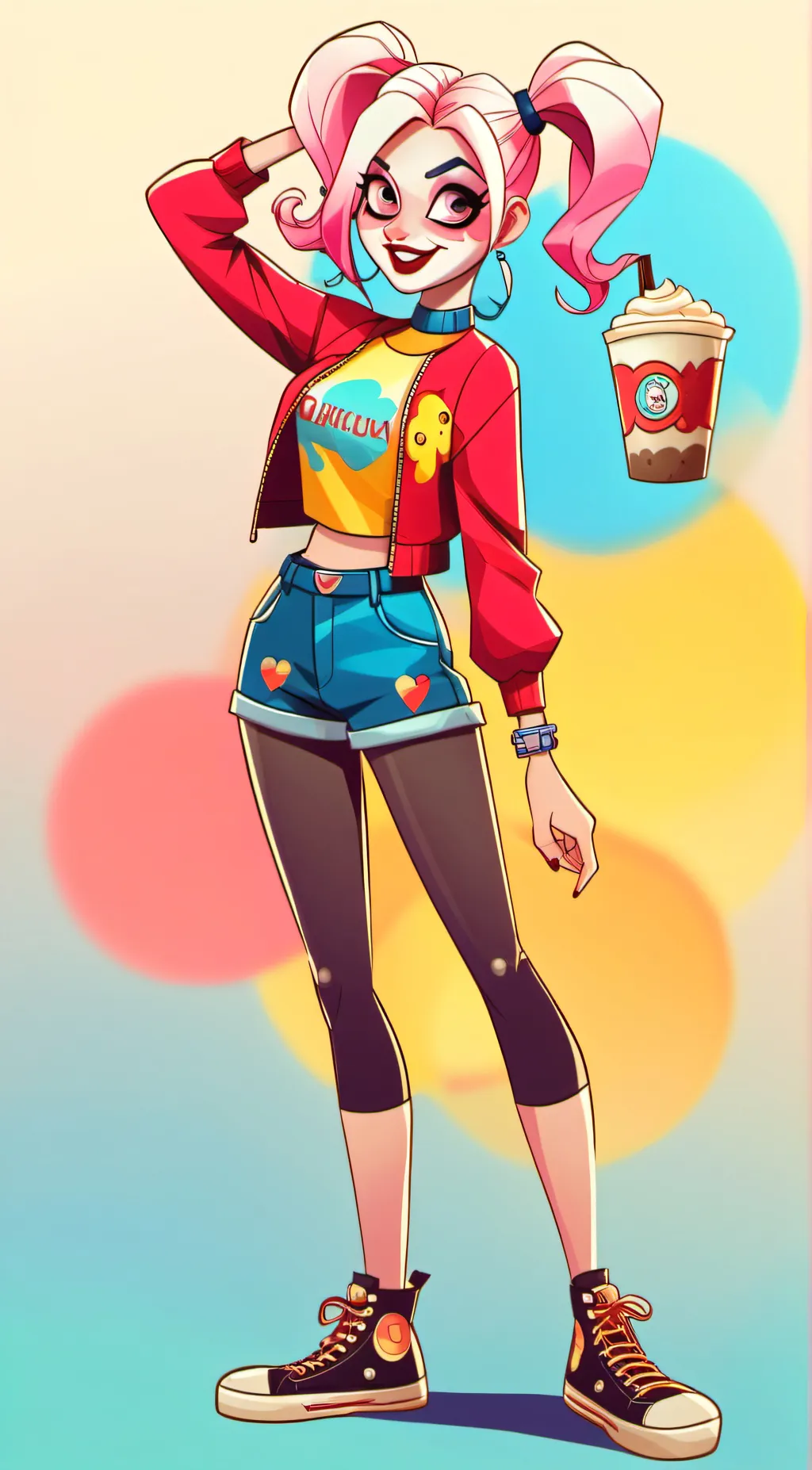 ai character: Harley Quinn background