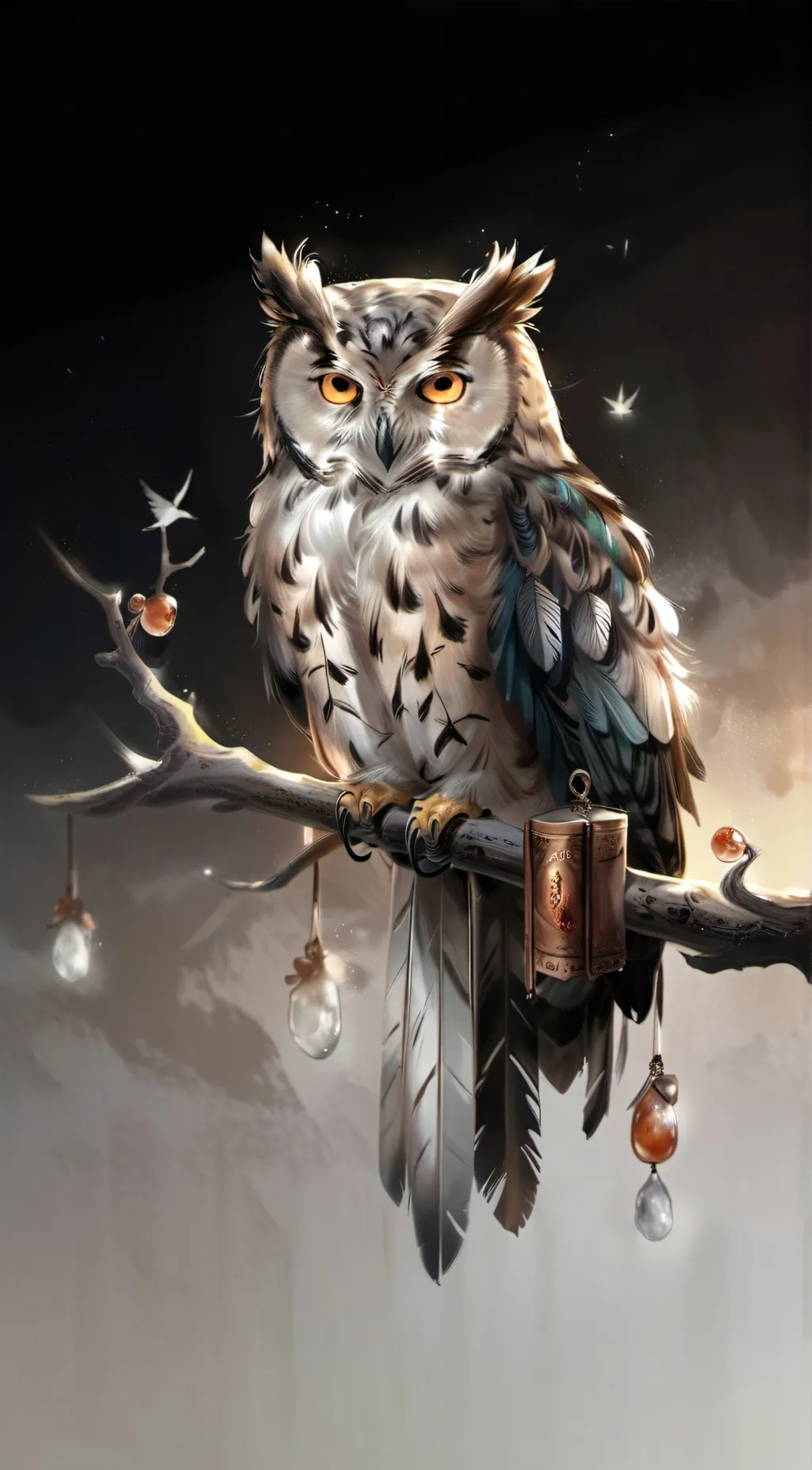 ai character: Silence owl background