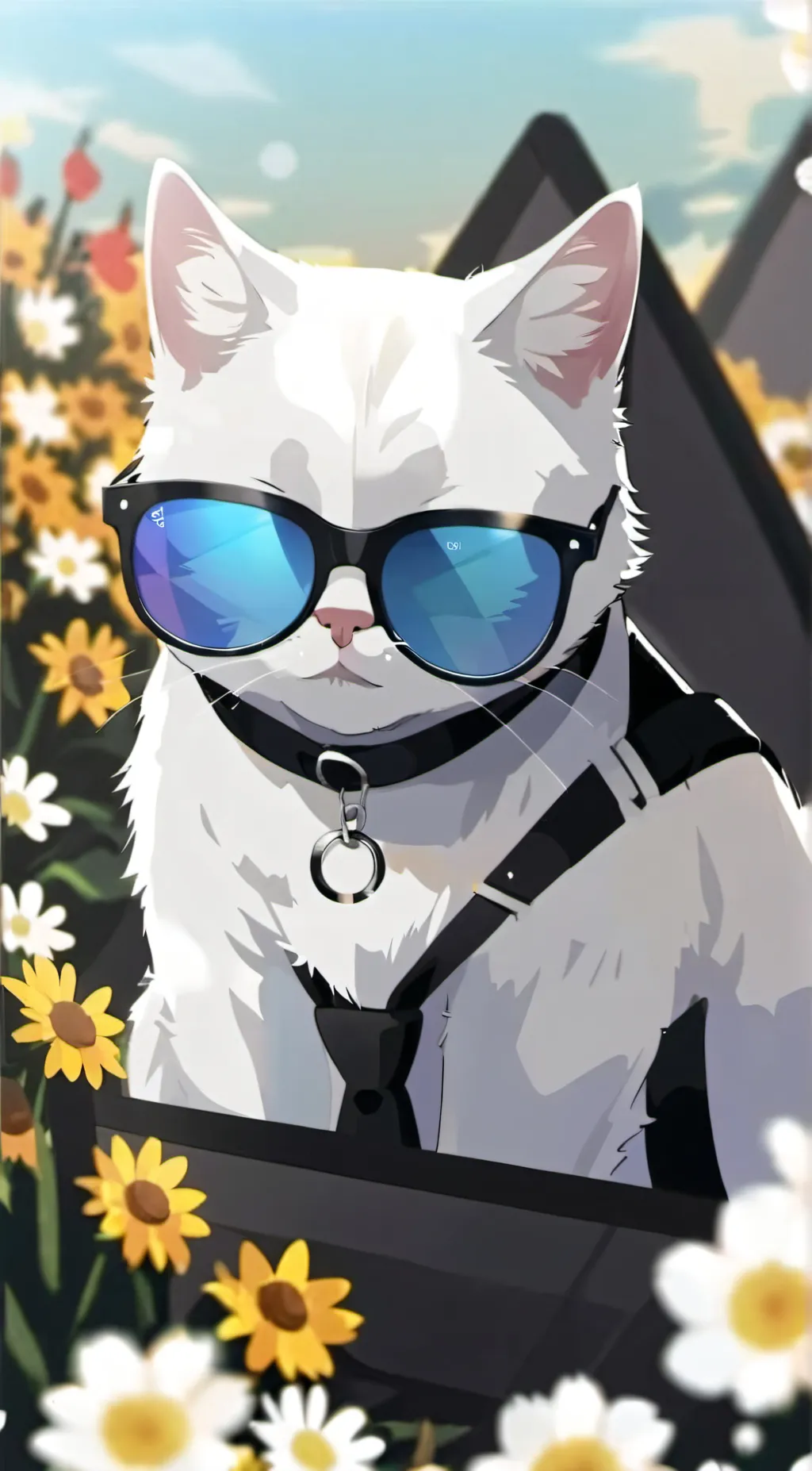 ai character: gojos cat☆ background