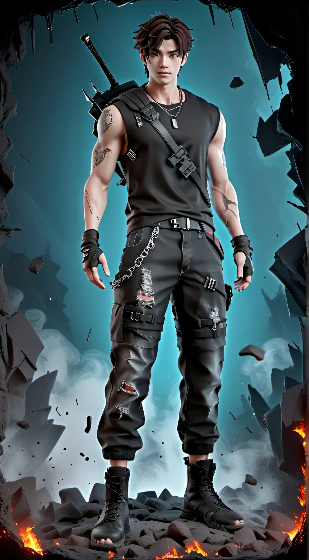 ai character: shady background
