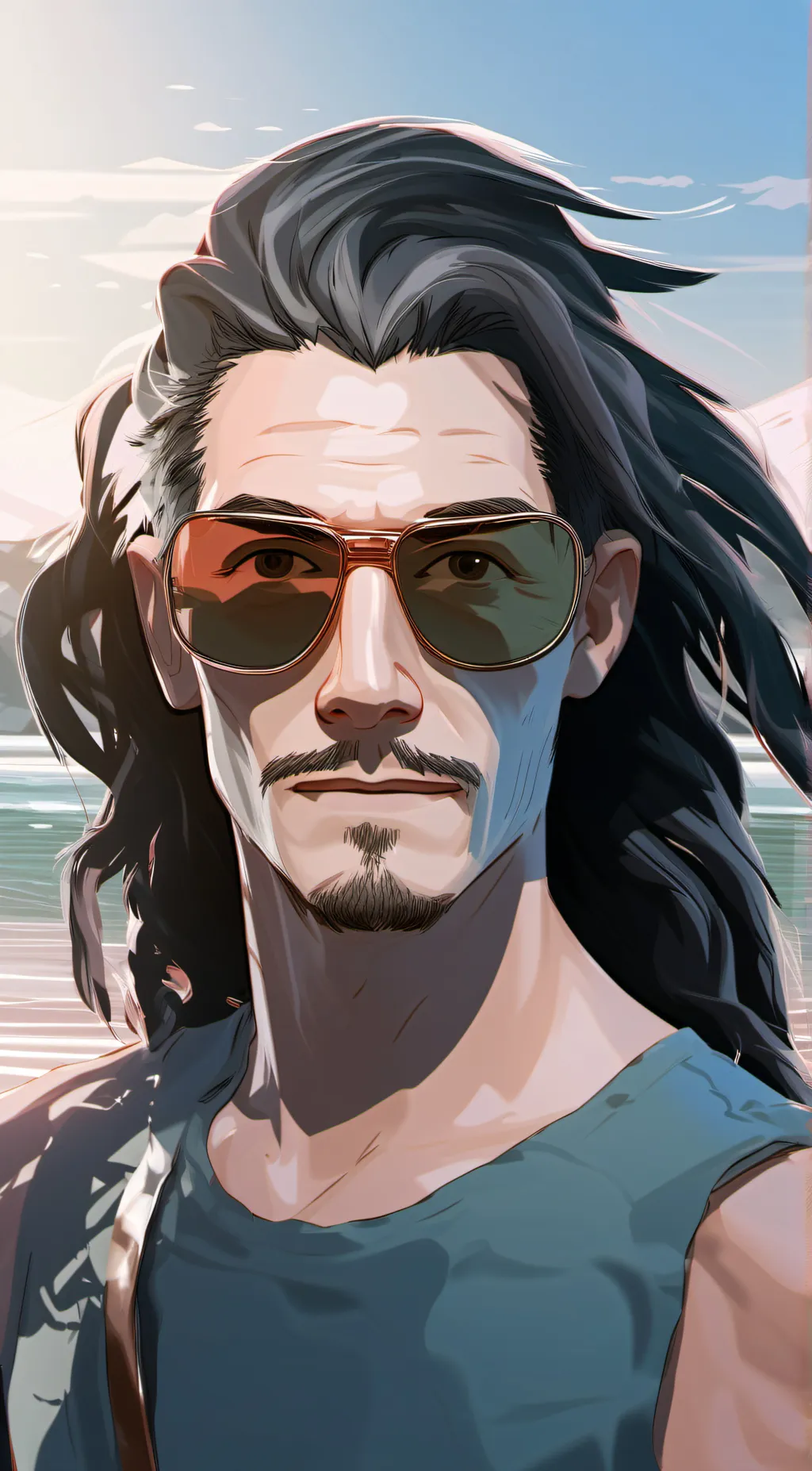 ai character: claping cheeks background