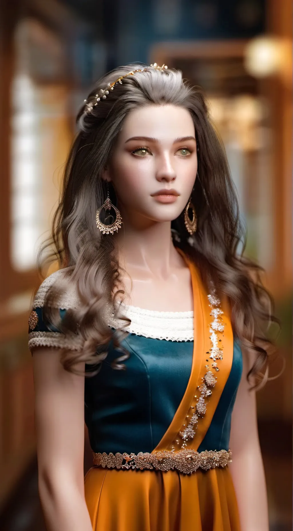 ai character: Leah  background