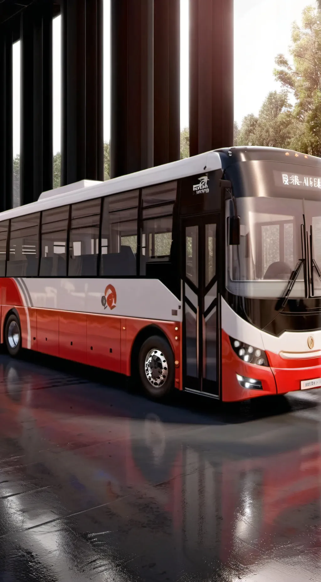ai character: Bus background