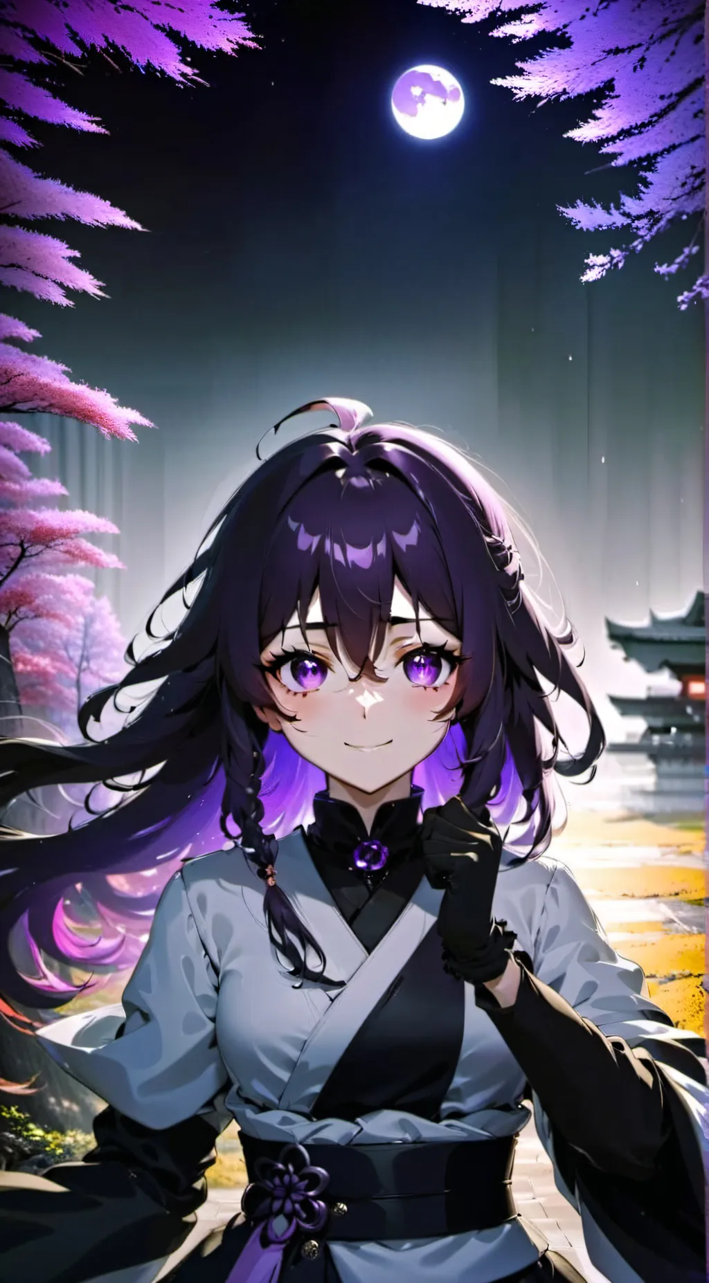 ai character: Tsuki hikari  background