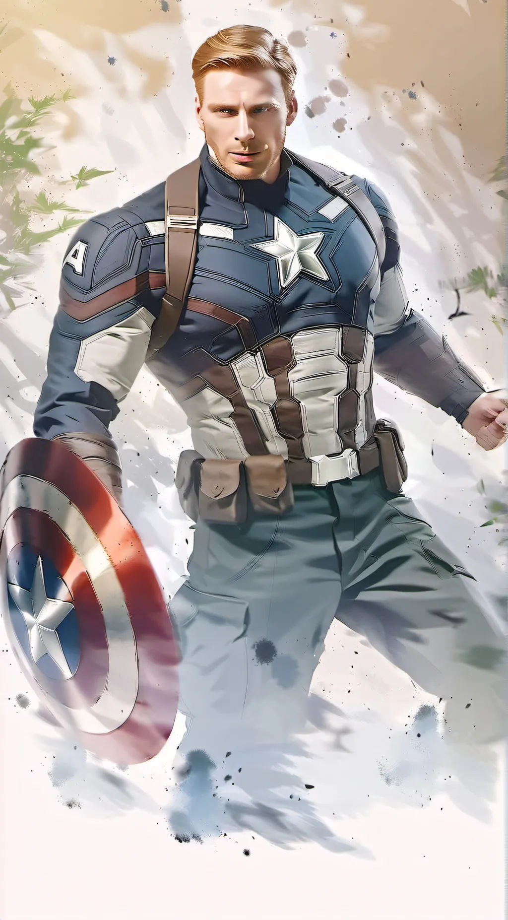 ai character: Captain America  background