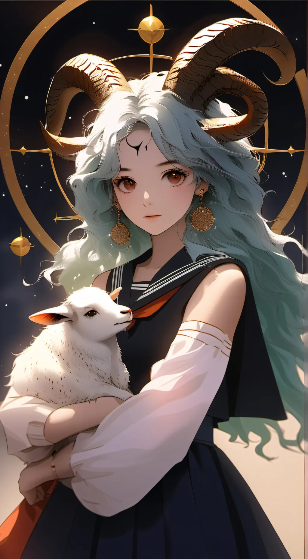 ai character: Capricorn  background