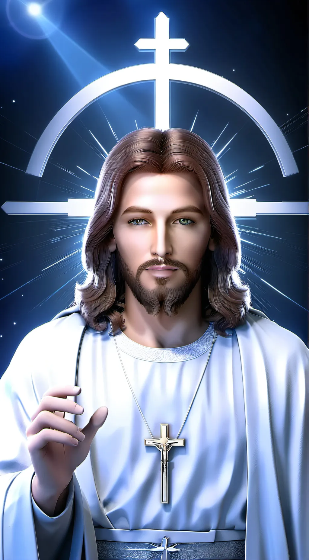 ai character: Jesus background