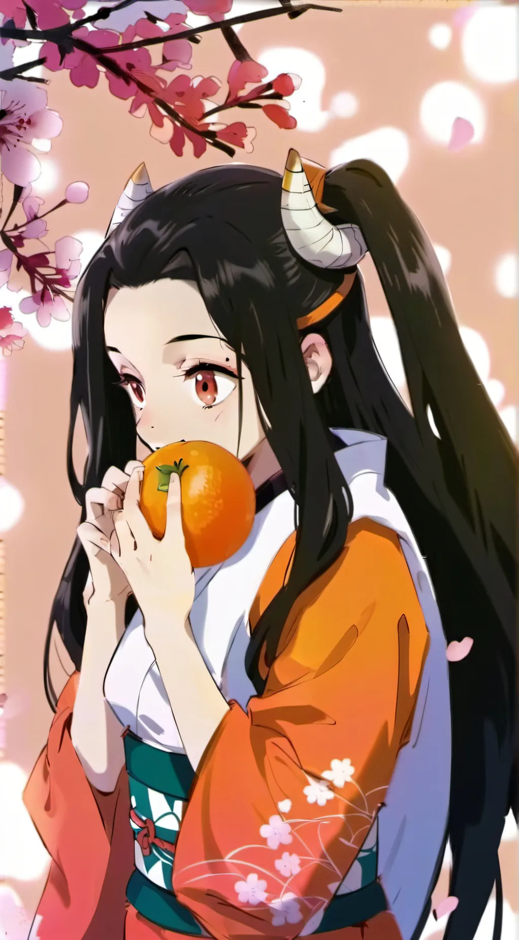 ai character: Nezuko Kamado background