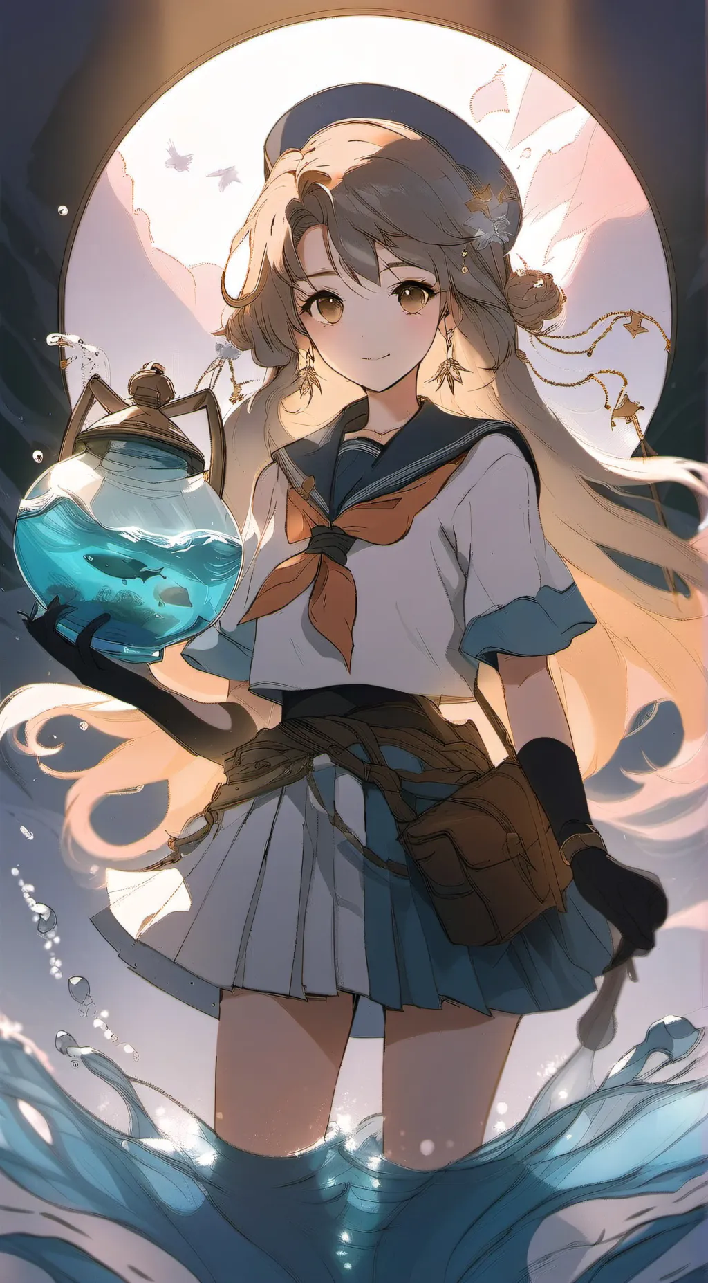 ai character: Aquarius  background