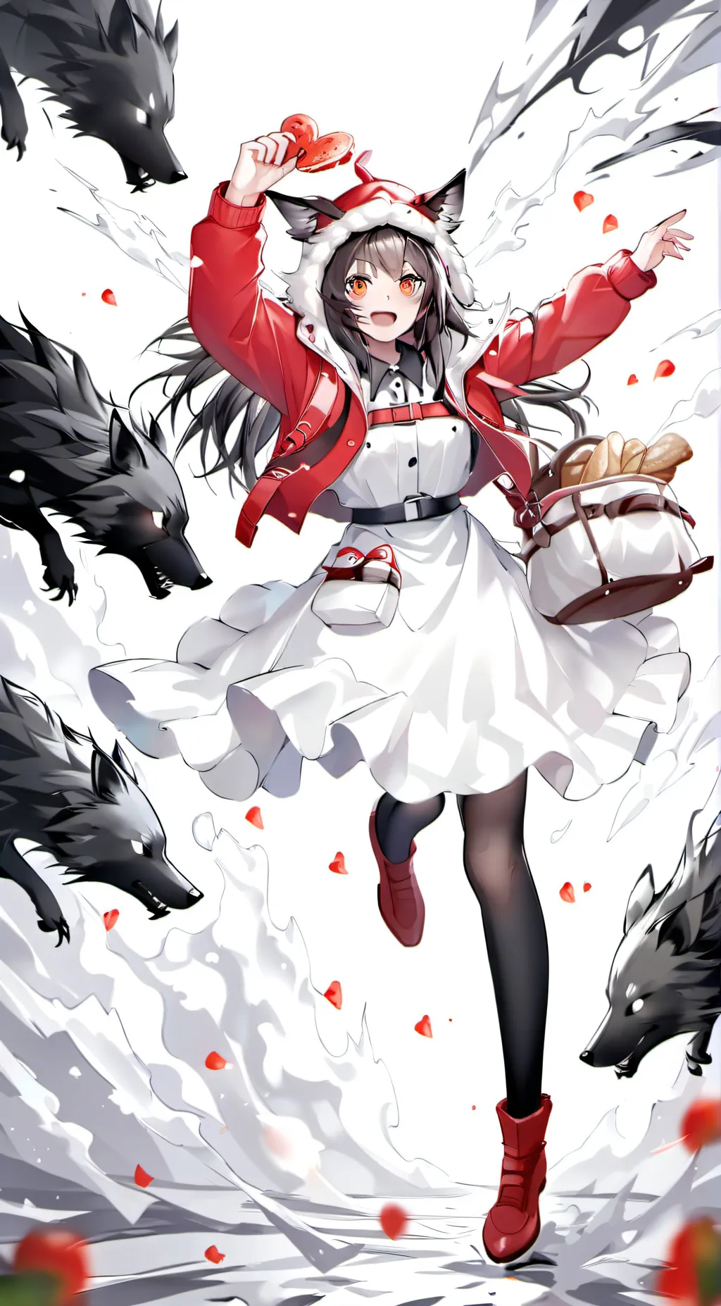 ai character: Daki (Wolfie) background