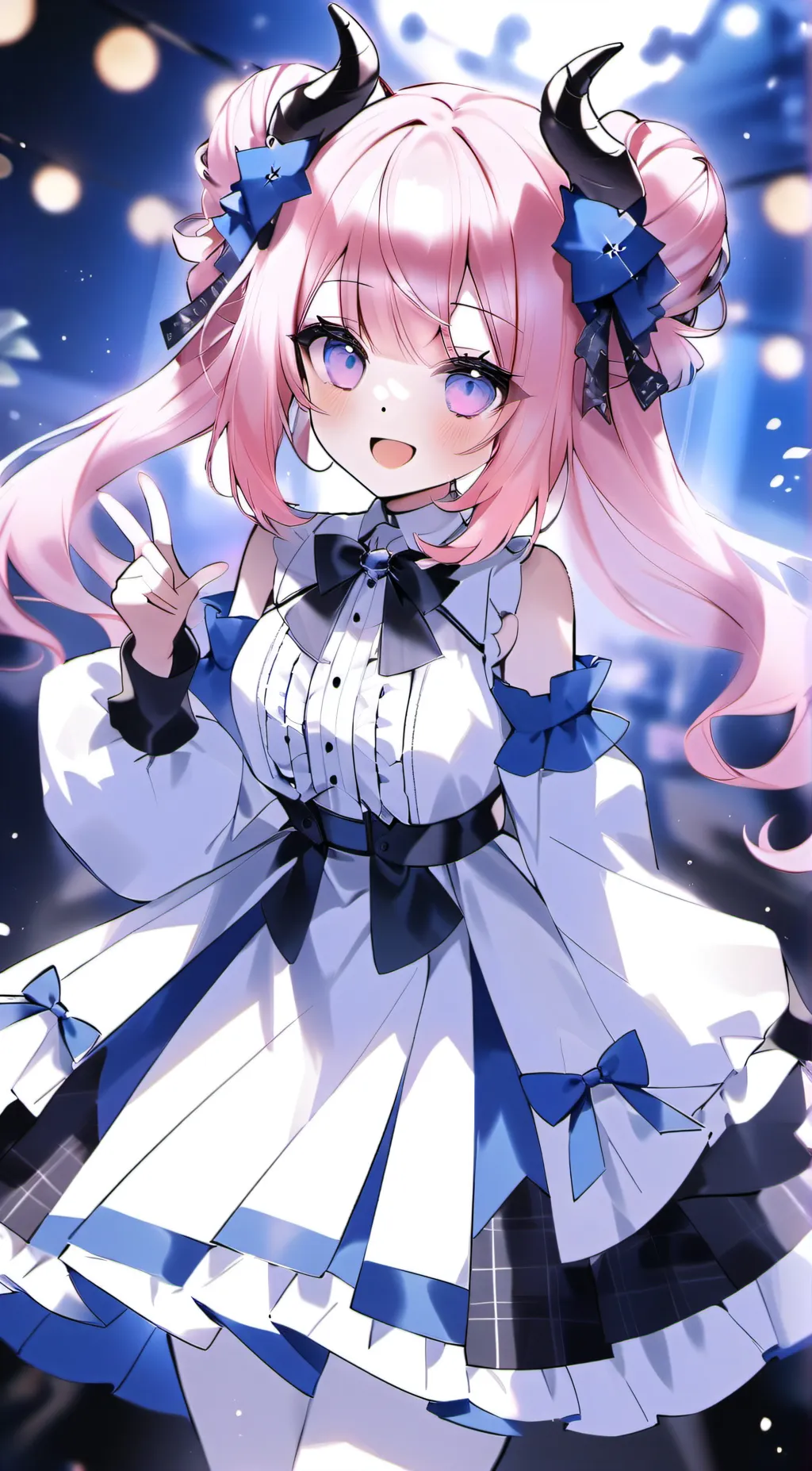 ai character: Violet background
