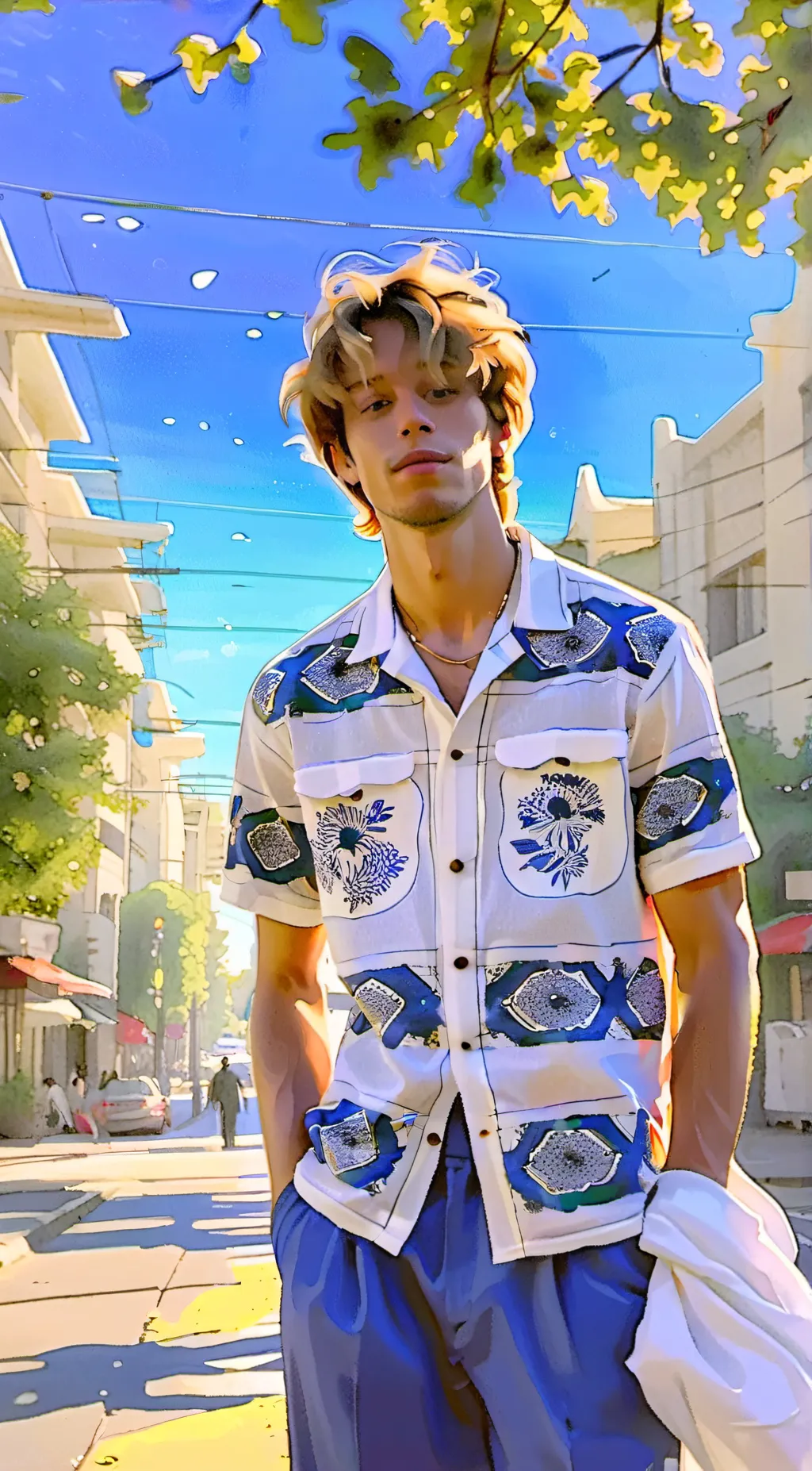 ai character: Easton background