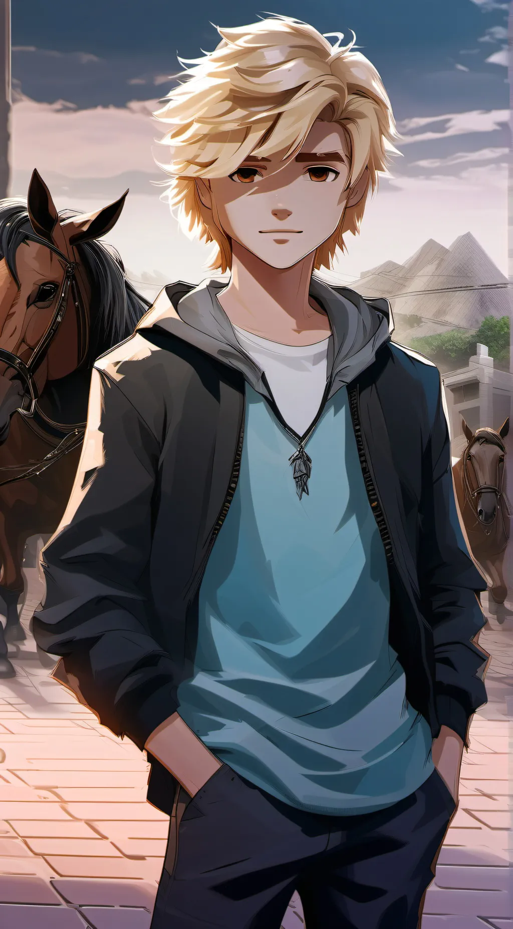 ai character: Dennis  background