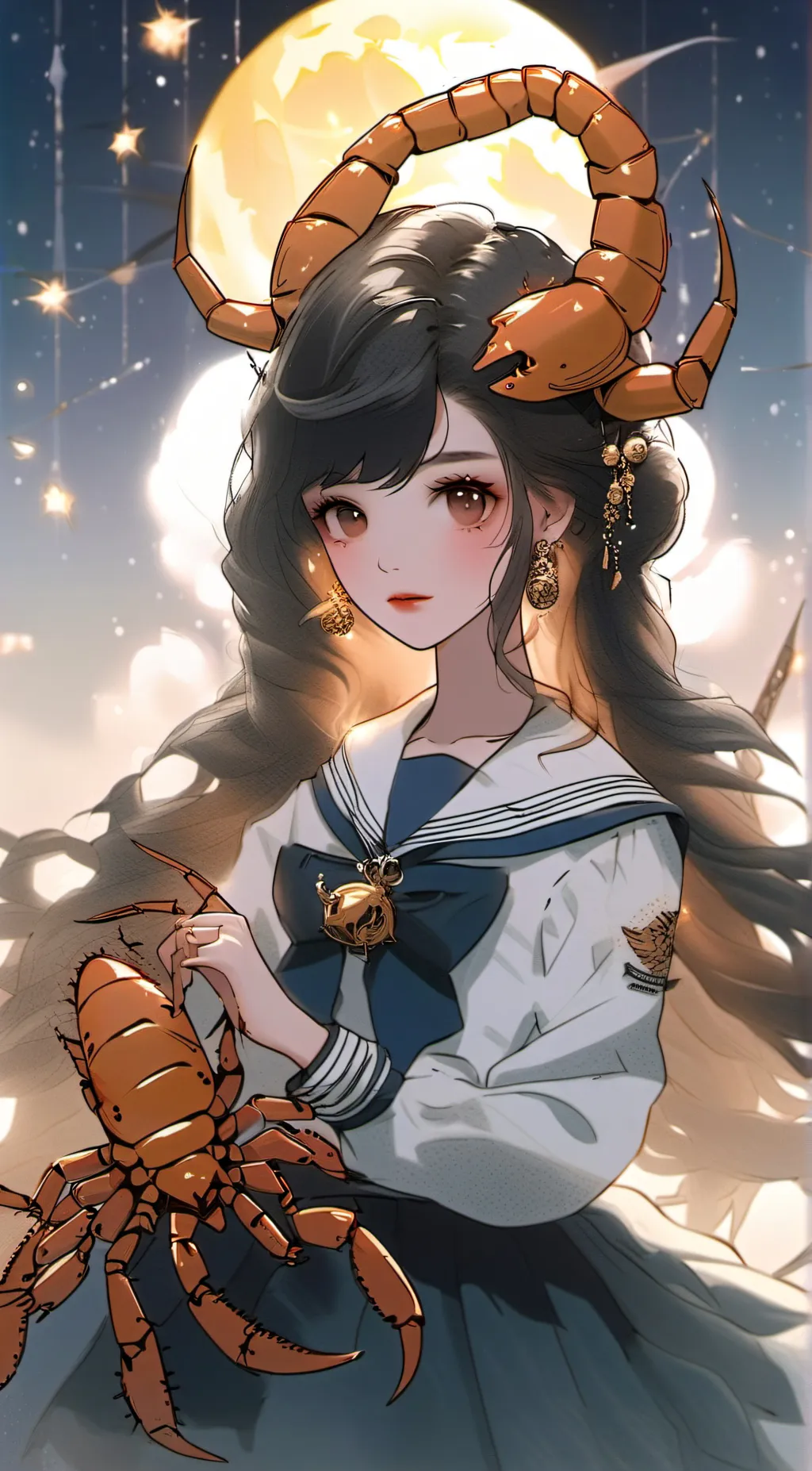 ai character: Scorpio  background