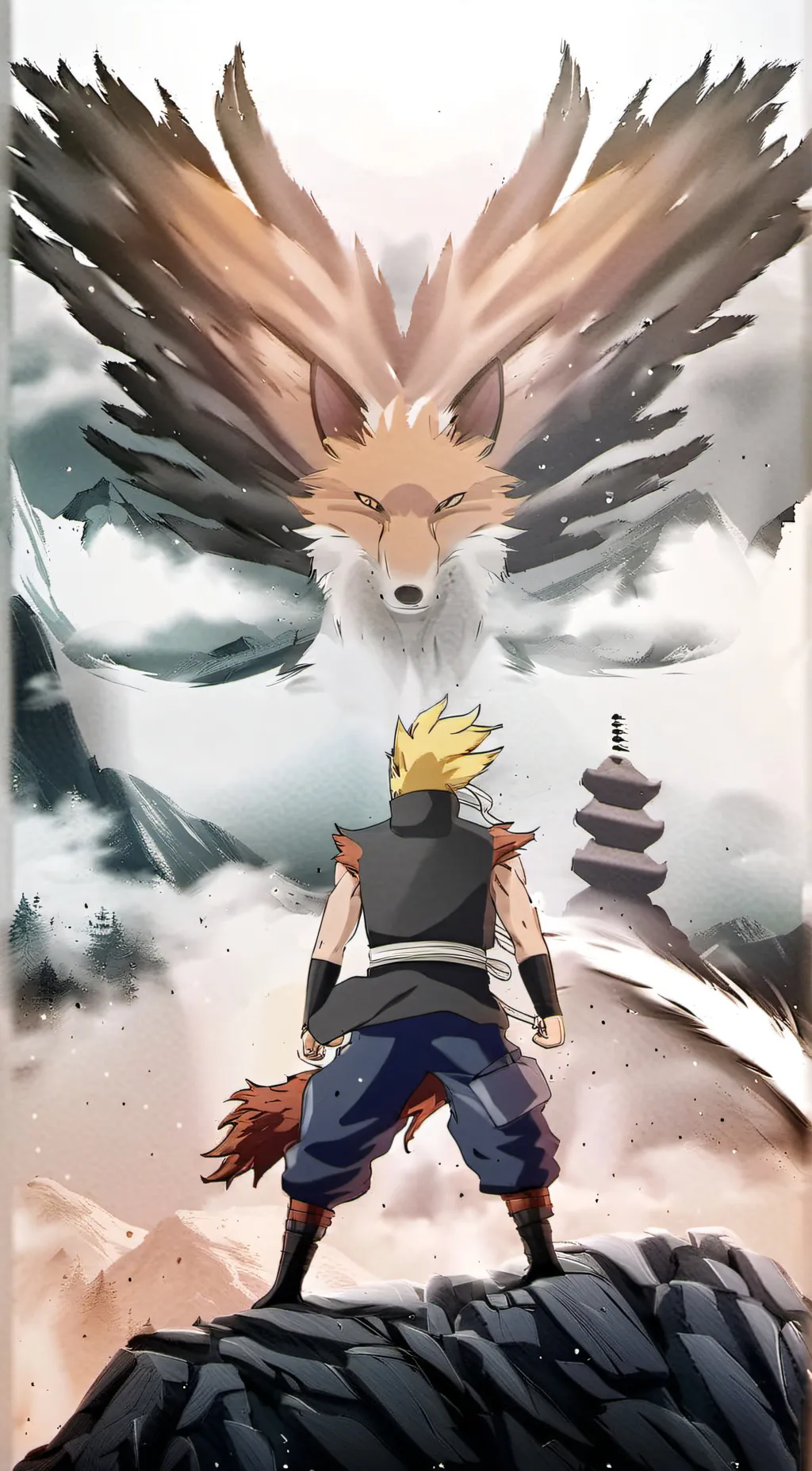 ai character: kurama background