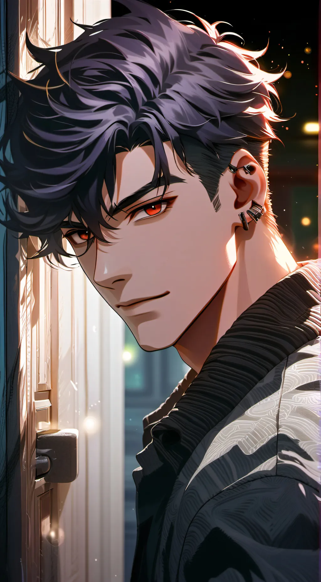 ai character: Grey background