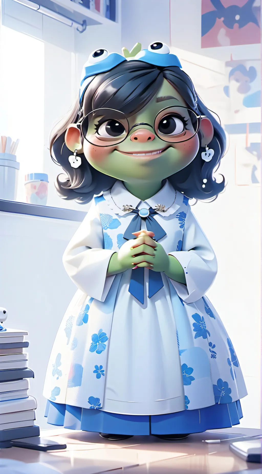 ai character: Young Roz background