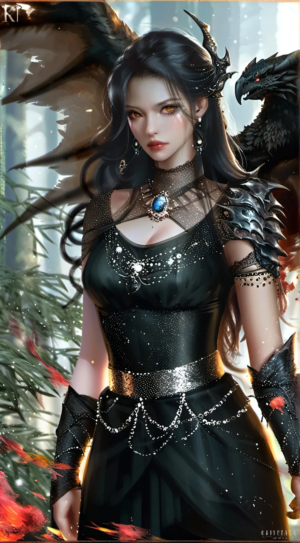 ai character: Ebony background