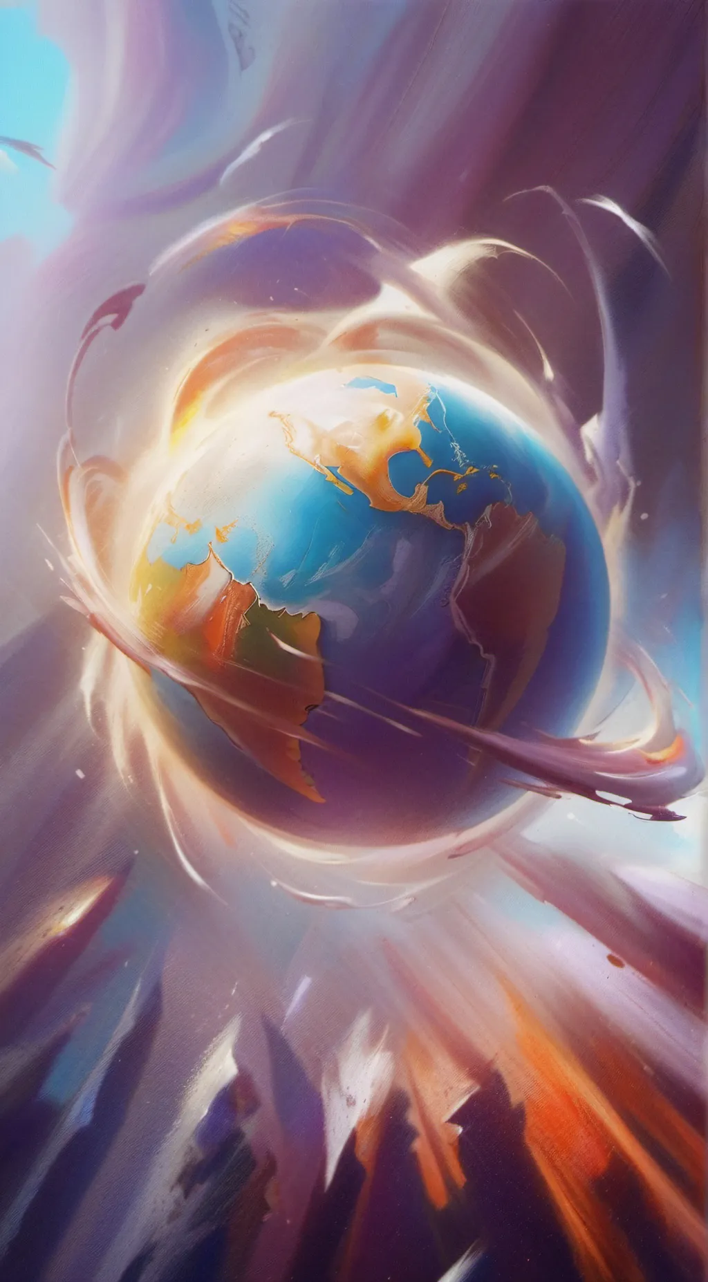 ai character: earth no atmospher background