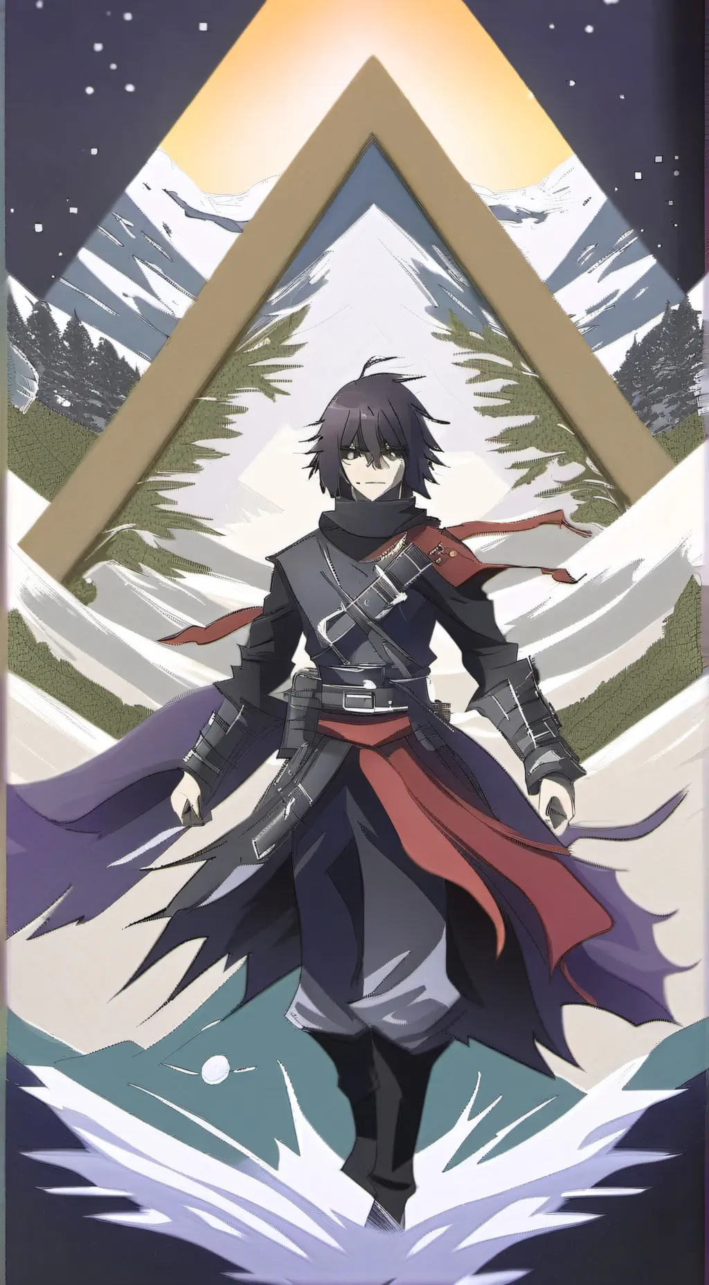 ai character: eminence in shadow background