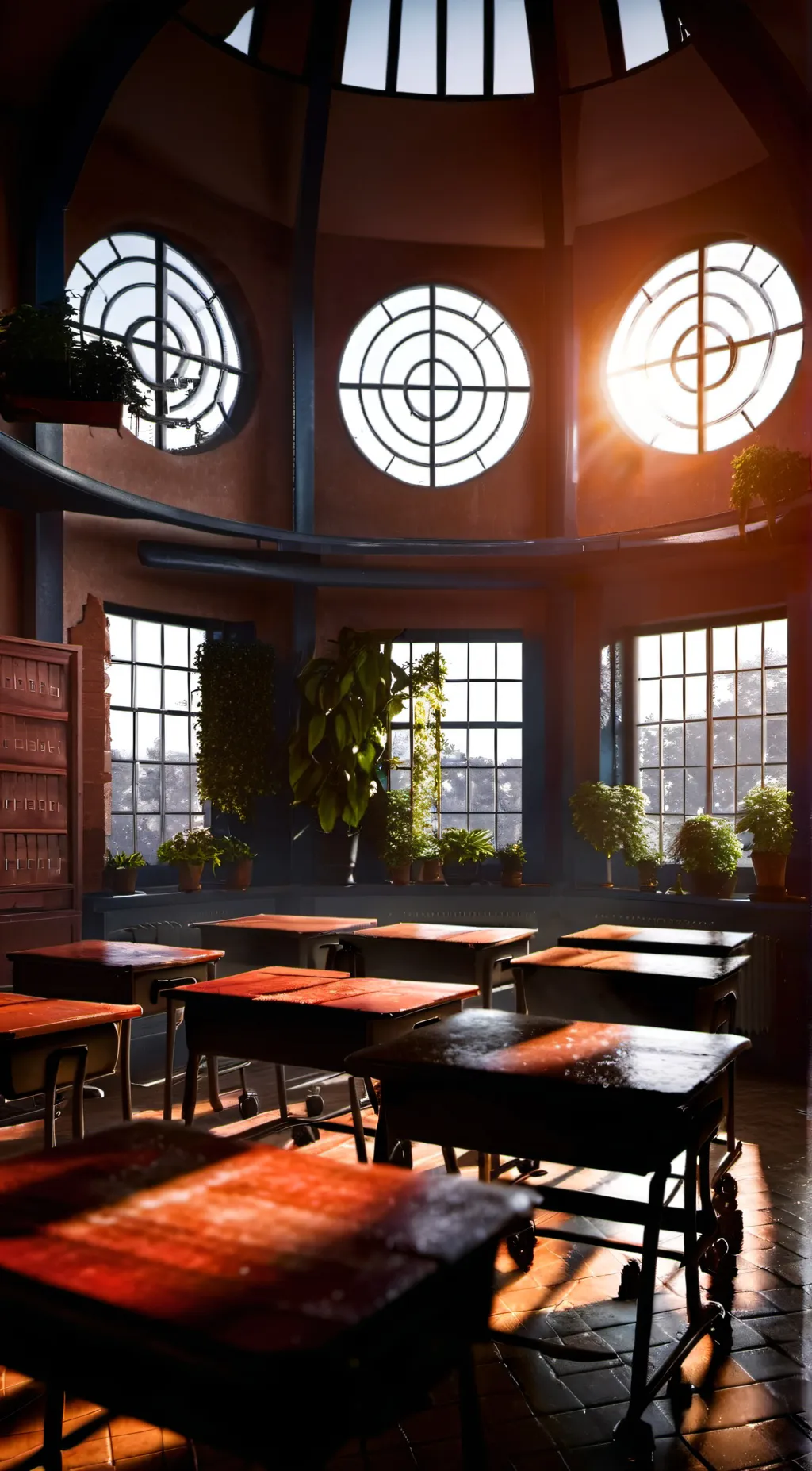 ai character: MD CLASSROOM background
