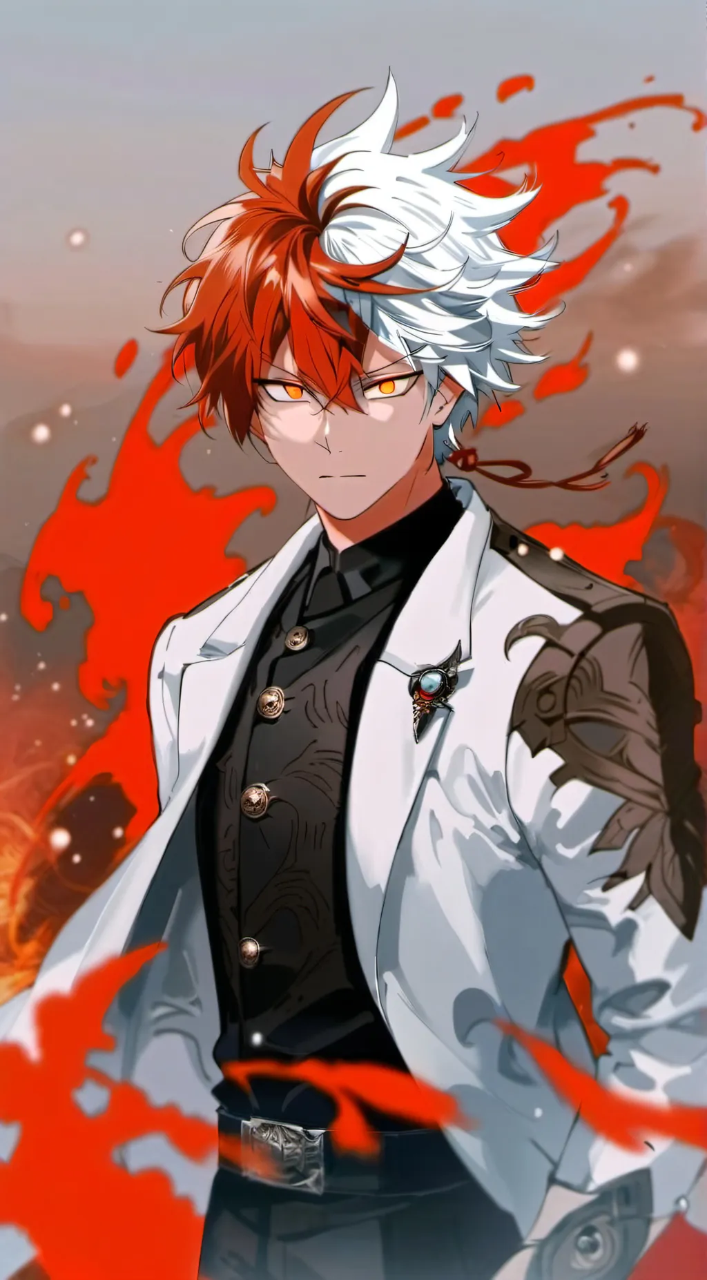 ai character: Todoroki x Bakugo background