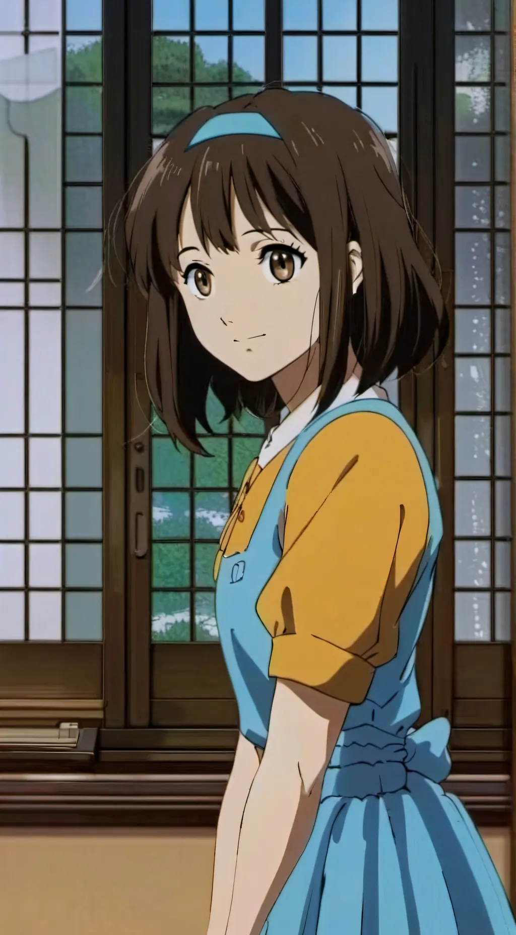 ai character: Kumi Mashiba  background